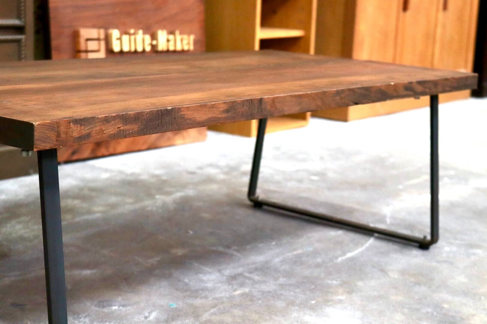 GMIH427B○長椅子 ベンチ チェア 花台 机 ローテーブル 無垢材 インダストリアル ヴィンテージ