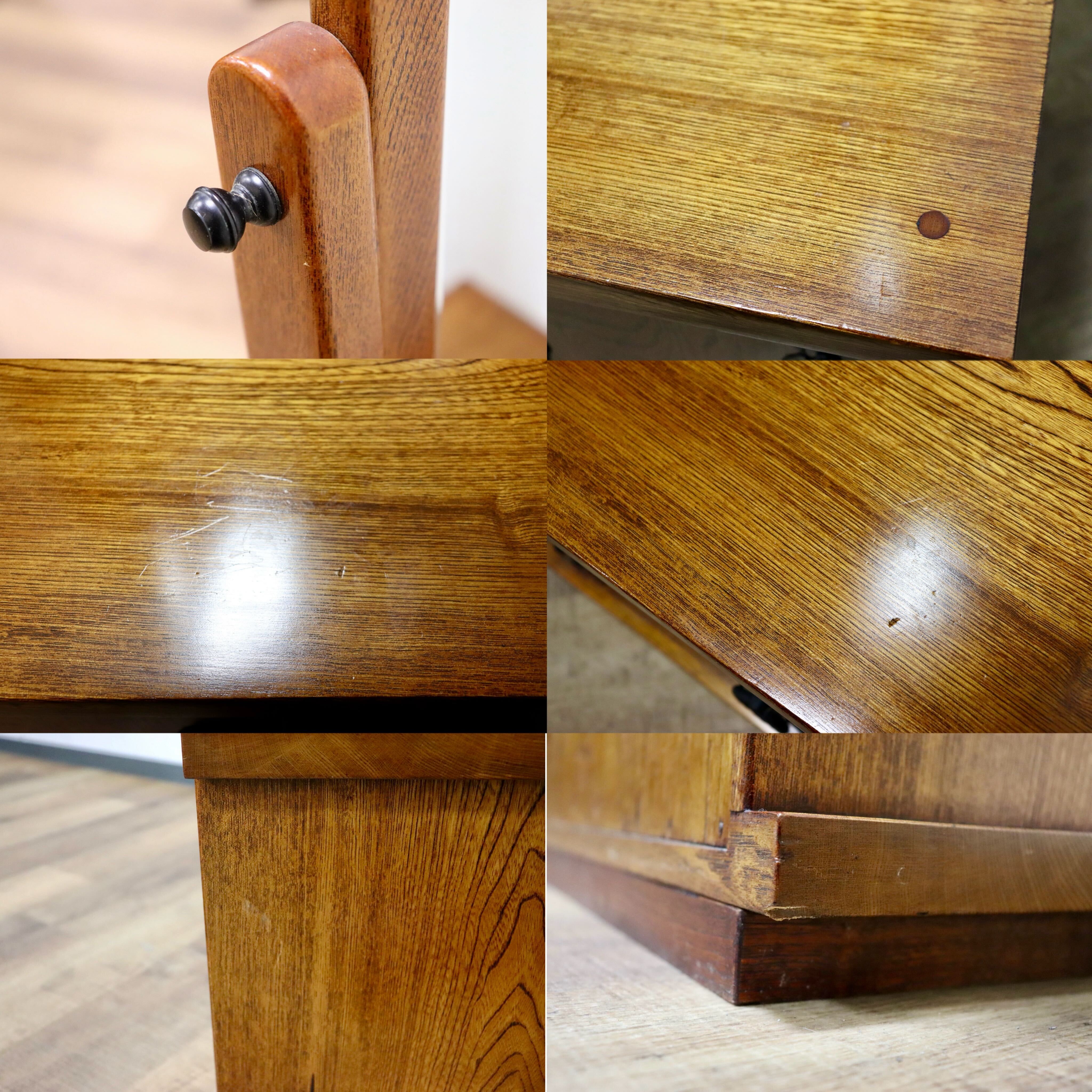 GMHN64B○欅材 ケヤキ 姿見 鏡台 全身鏡 鏡 化粧台 スタンドミラー ドレッサー 和家具 和モダン 和室 レトロ アンティーク 検)岩谷堂箪笥