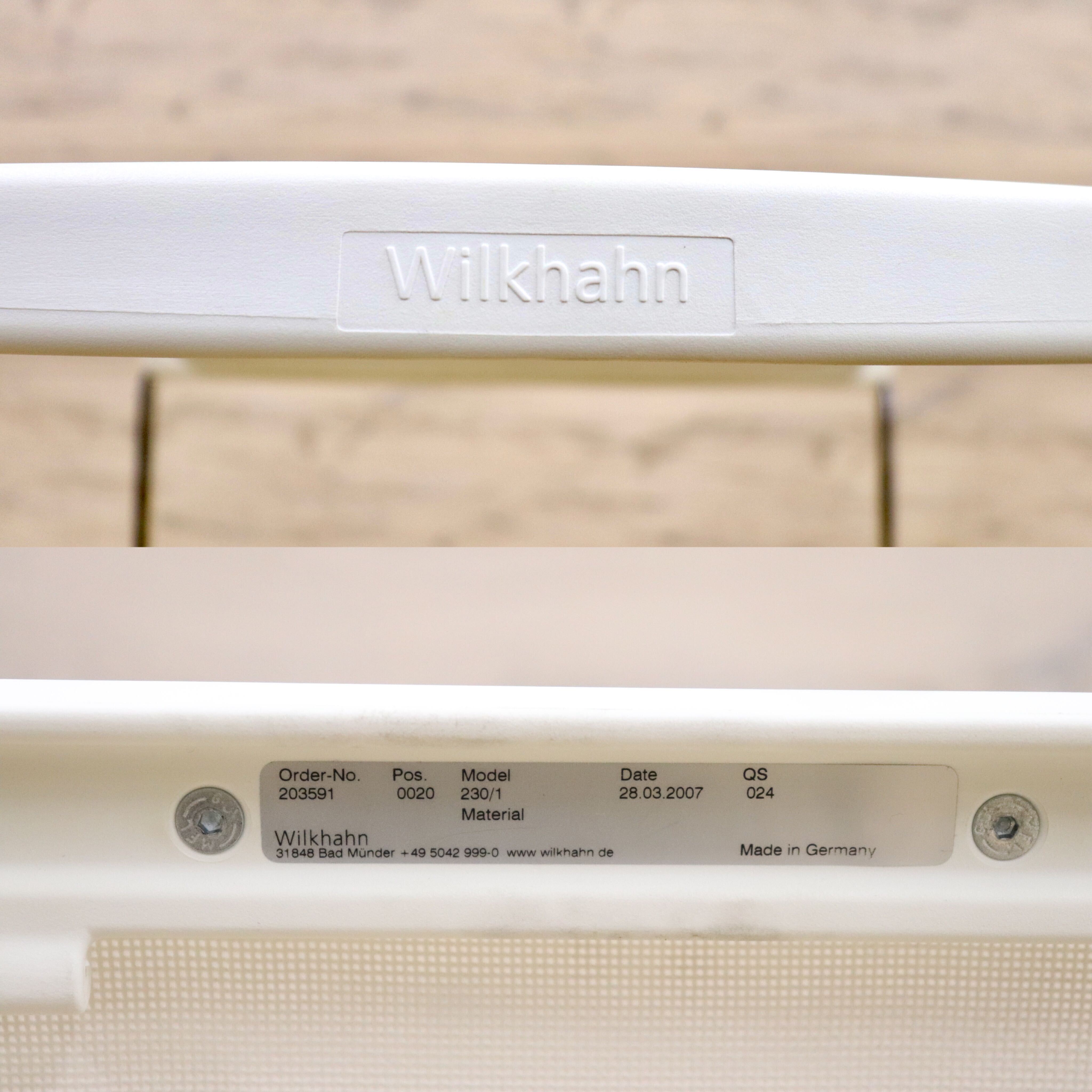 GMHF41D○wilkhahn / ウィルクハーン 230 range alineダイニングチェア 椅子 2脚セット スタッキング ホワイト メッシュ 16.4万