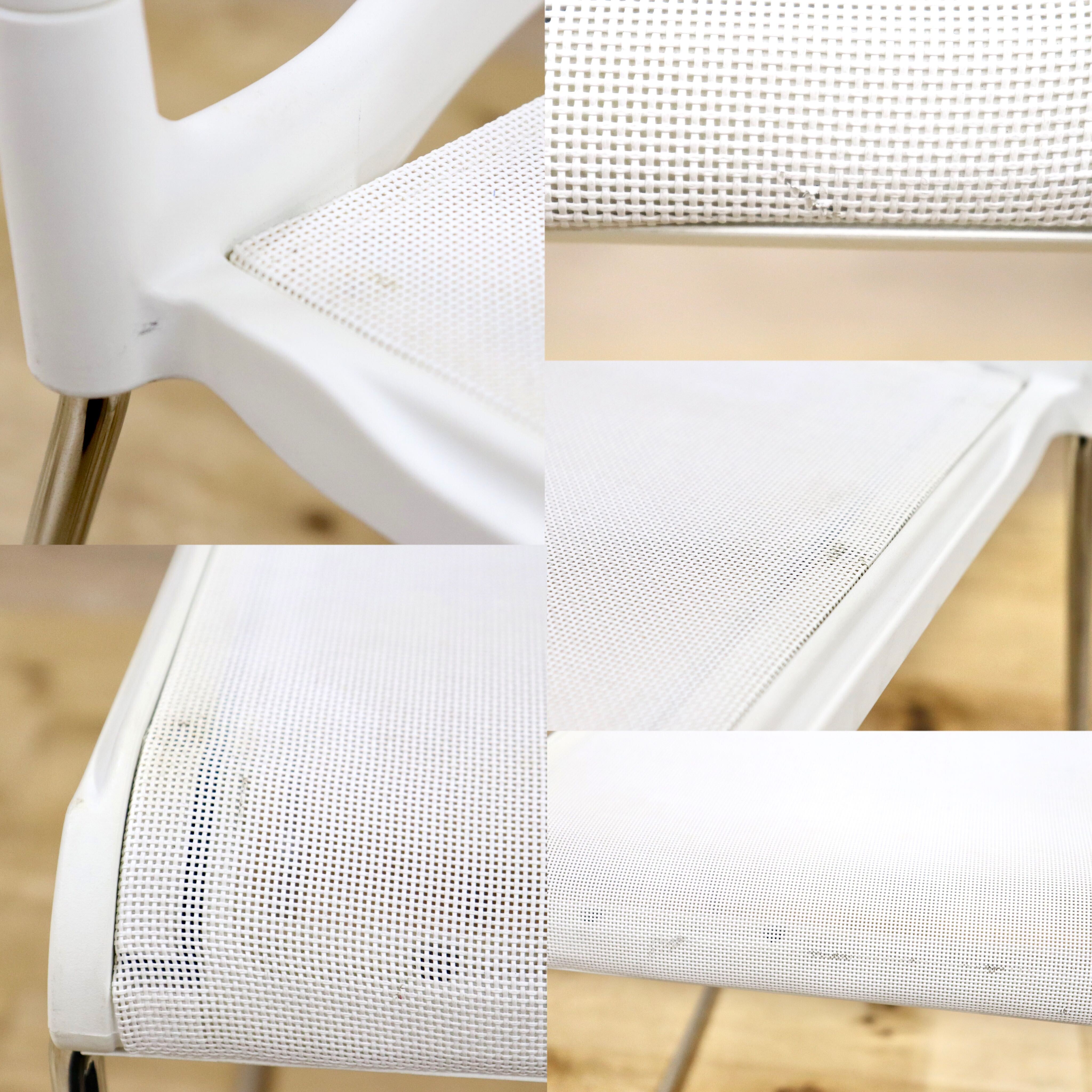 GMHF41D○wilkhahn / ウィルクハーン 230 range alineダイニングチェア 椅子 2脚セット スタッキング ホワイト メッシュ 16.4万