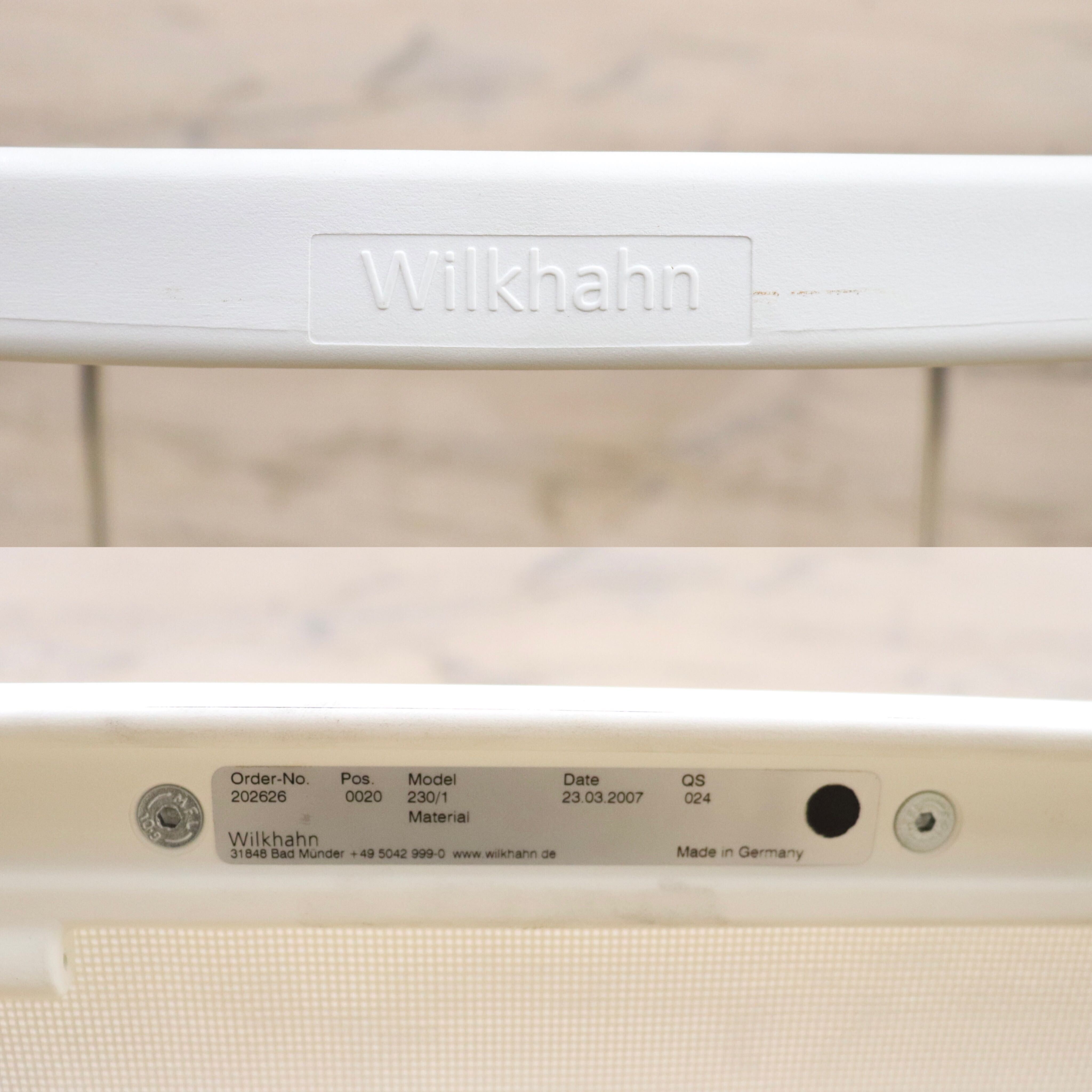 GMHF41E○wilkhahn / ウィルクハーン 230 range alineダイニングチェア 椅子 2脚セット スタッキング ホワイト メッシュ 16.4万