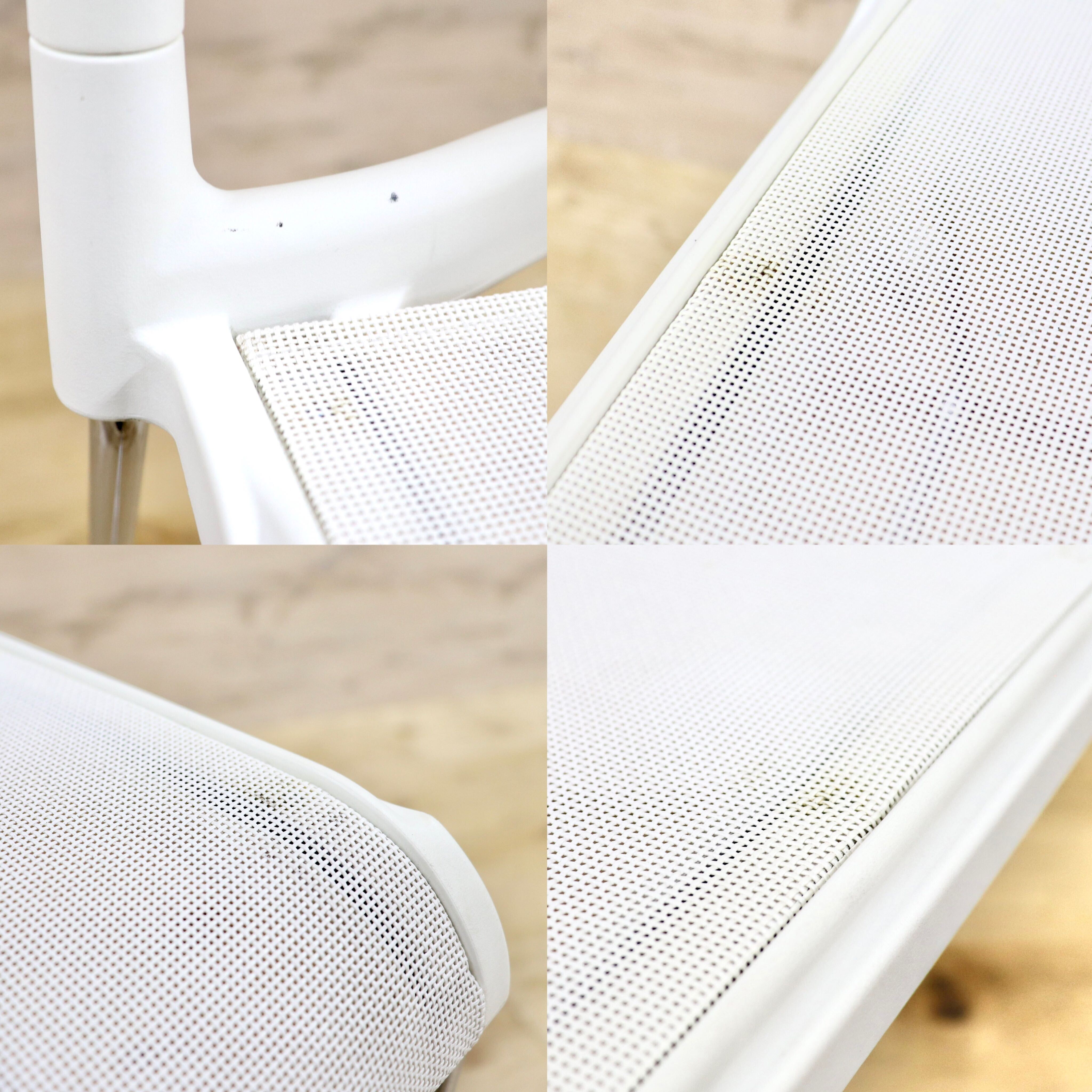 GMHF41E○wilkhahn / ウィルクハーン 230 range alineダイニングチェア 椅子 2脚セット スタッキング ホワイト メッシュ 16.4万