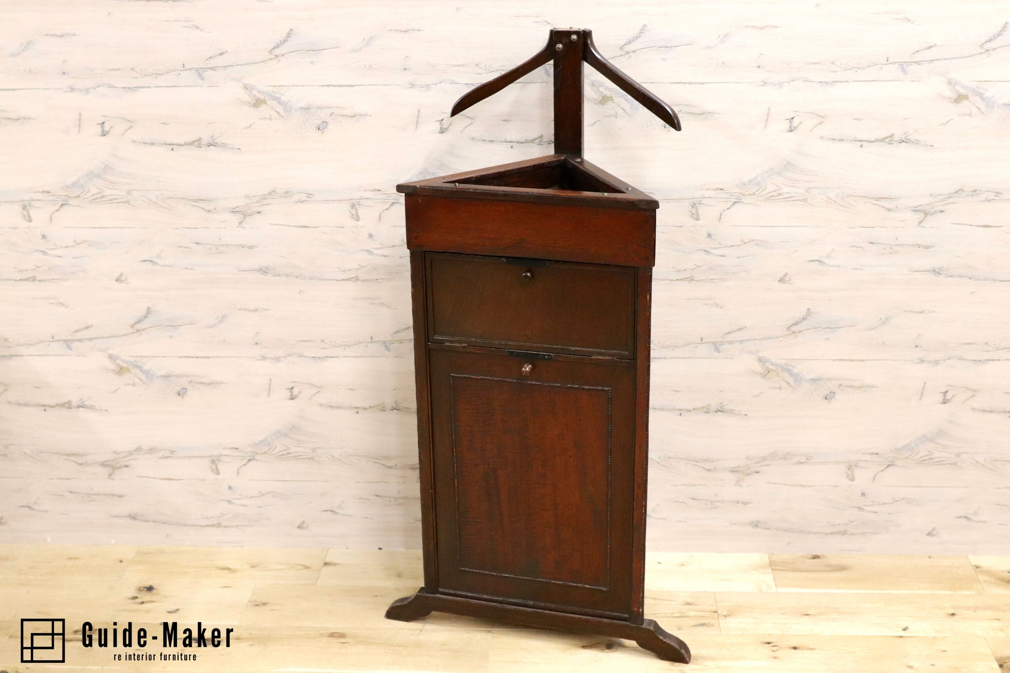 GMFH352○英国 イギリス ハンガーキャビネット オーク材 クラシック 1930年代 アンティーク 希少 西洋 輸入家具 定価約11万