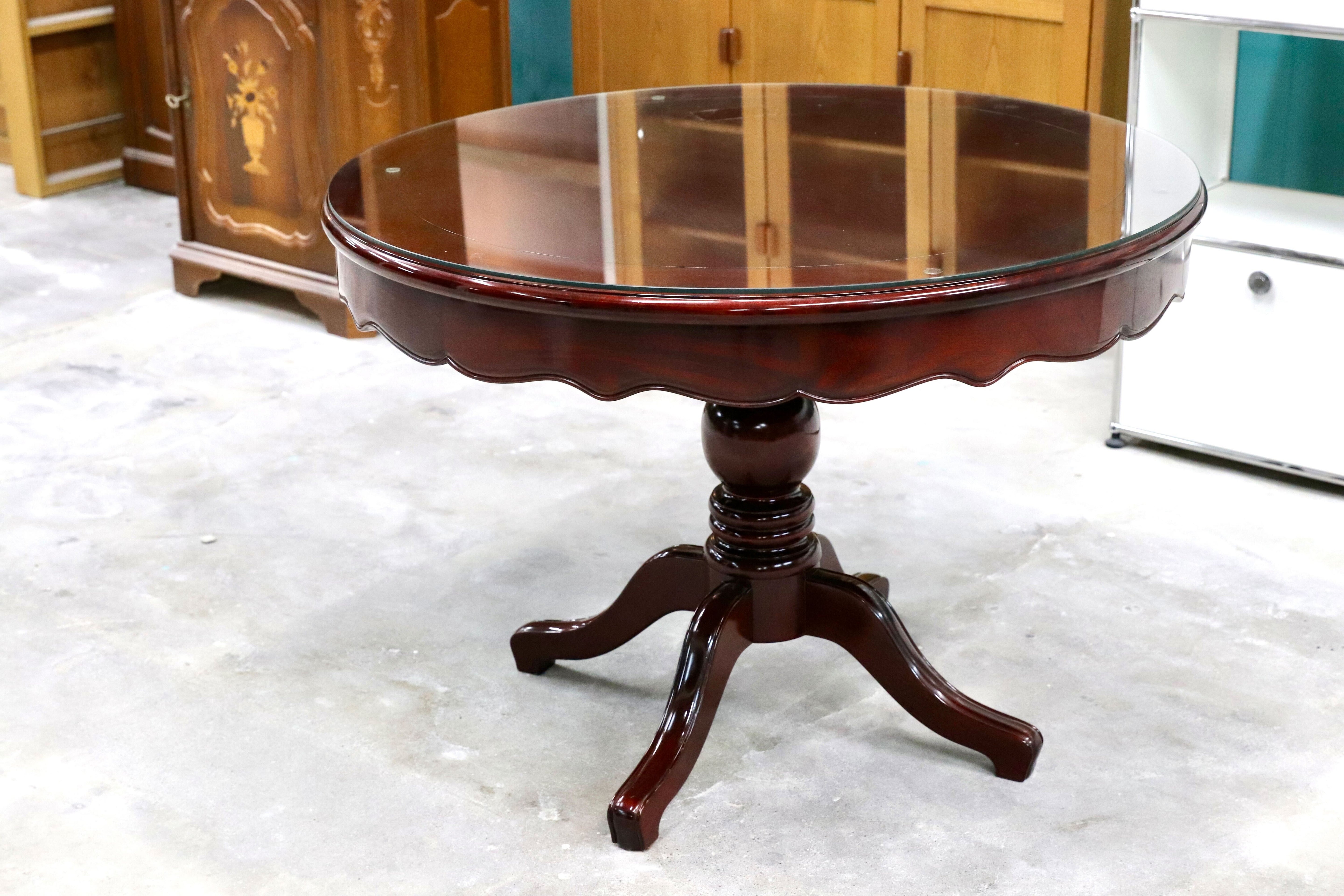 GMHN330○花梨材 中国美術 ラウンドテーブル ダイニングテーブル 食卓テーブル 民芸家具 レトロ クラシック 展示品