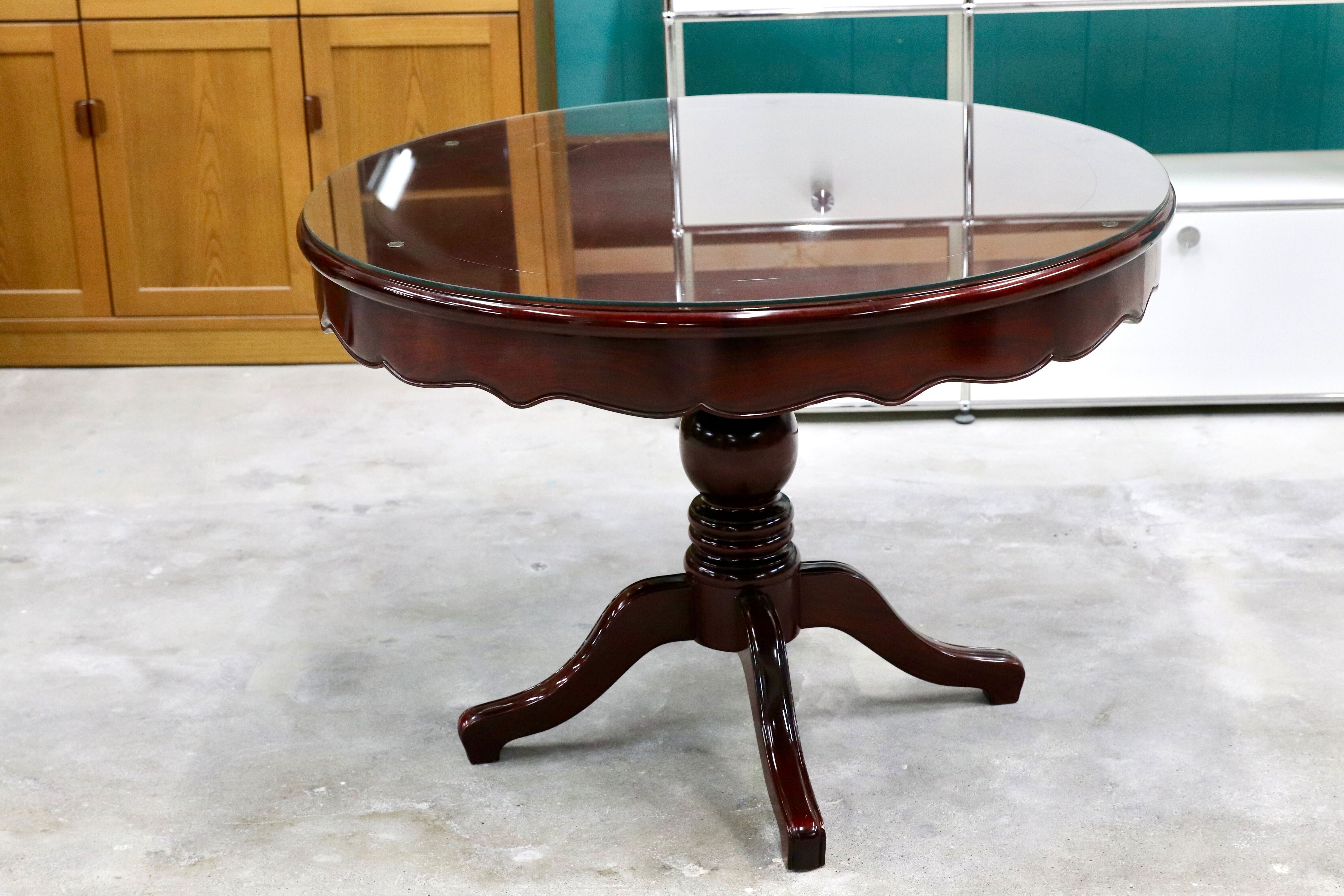 GMHN330○花梨材 中国美術 ラウンドテーブル ダイニングテーブル 食卓テーブル 民芸家具 レトロ クラシック 展示品