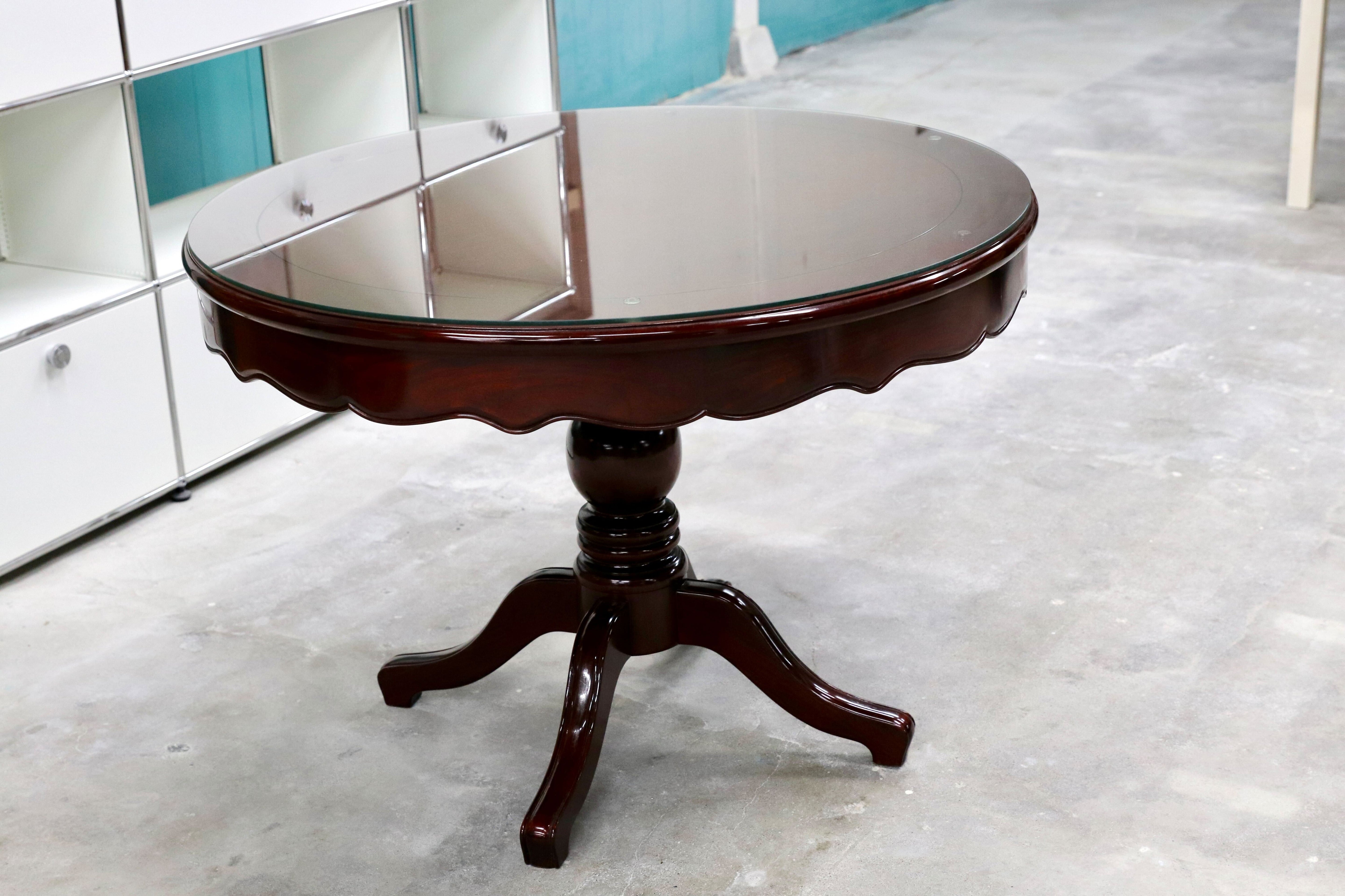 GMHN330○花梨材 中国美術 ラウンドテーブル ダイニングテーブル 食卓テーブル 民芸家具 レトロ クラシック 展示品