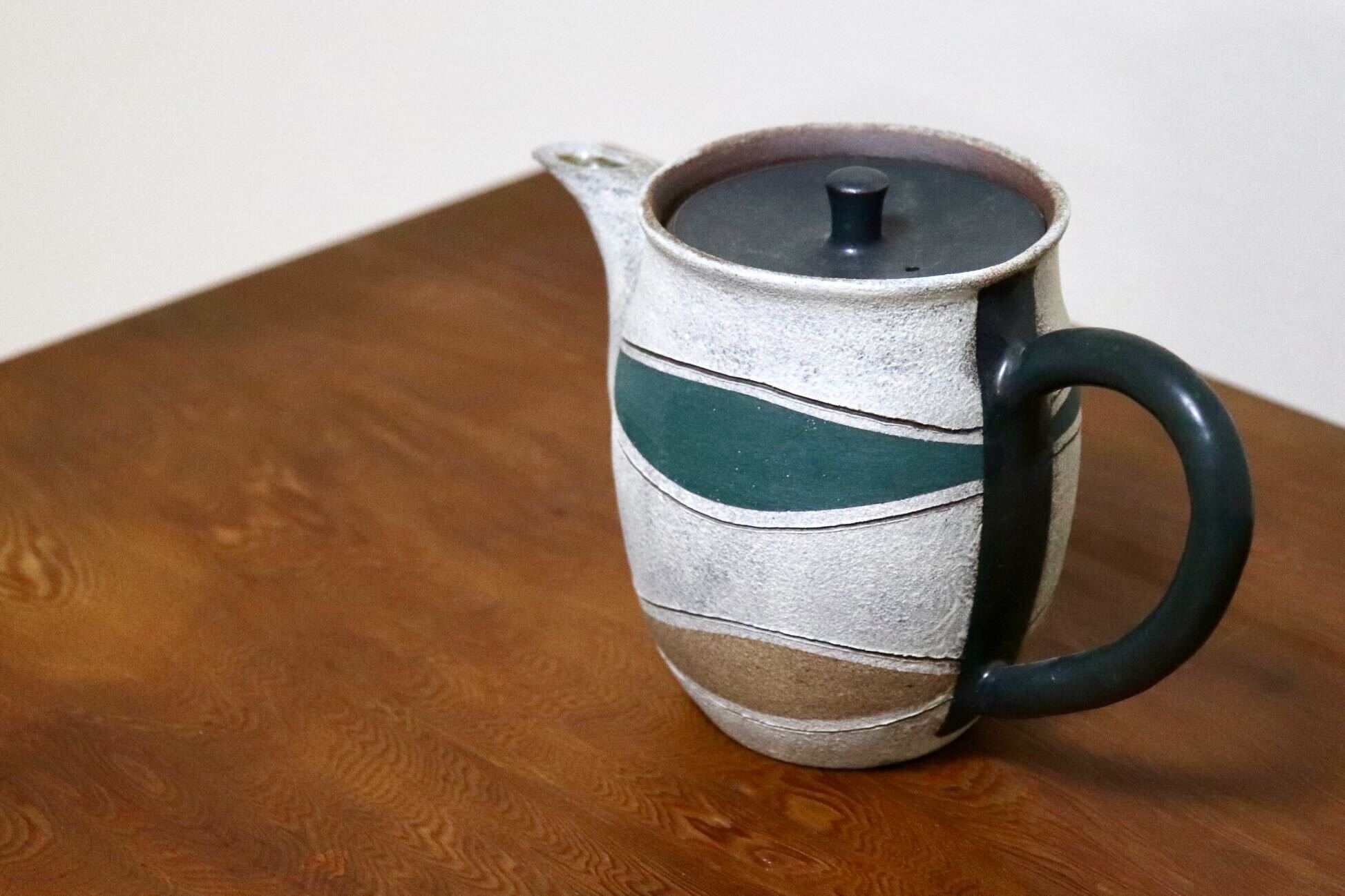 GMIO473A◯市野悟窯 市野哲次 丹波焼 ティーポット 陶器 丹波篠山 伝統工芸 未使用