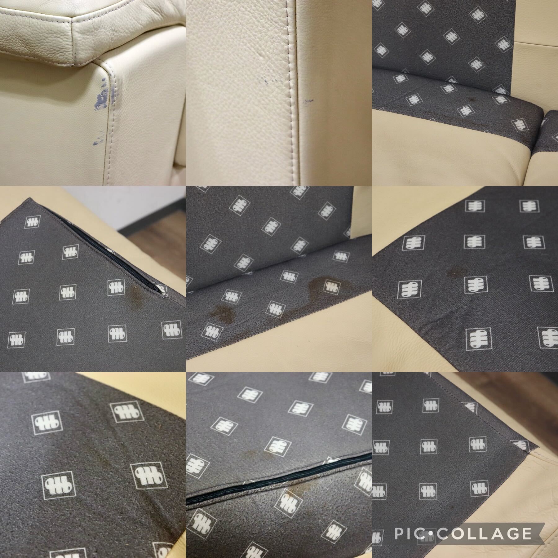 GMGH419○Gallery-M / ギャラリーエム KANAL カナル 2.5人掛けソファ ラブソファ 長椅子 本革 クリーム色 ACTUS アクタス モダン 約30万