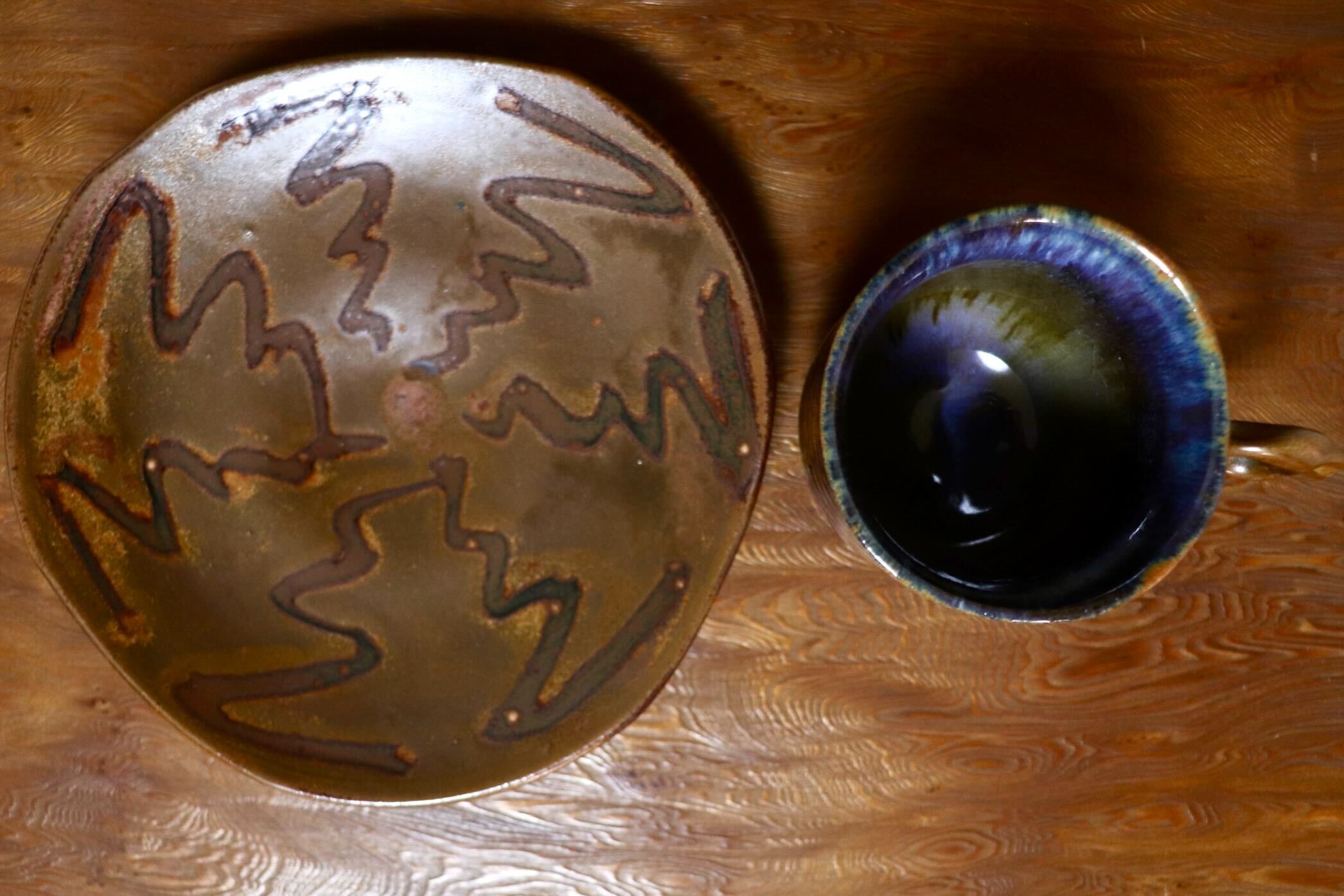 GMIO439B○千代市陶房 清水千代市 丹波焼 コーヒー碗皿 伝統工芸