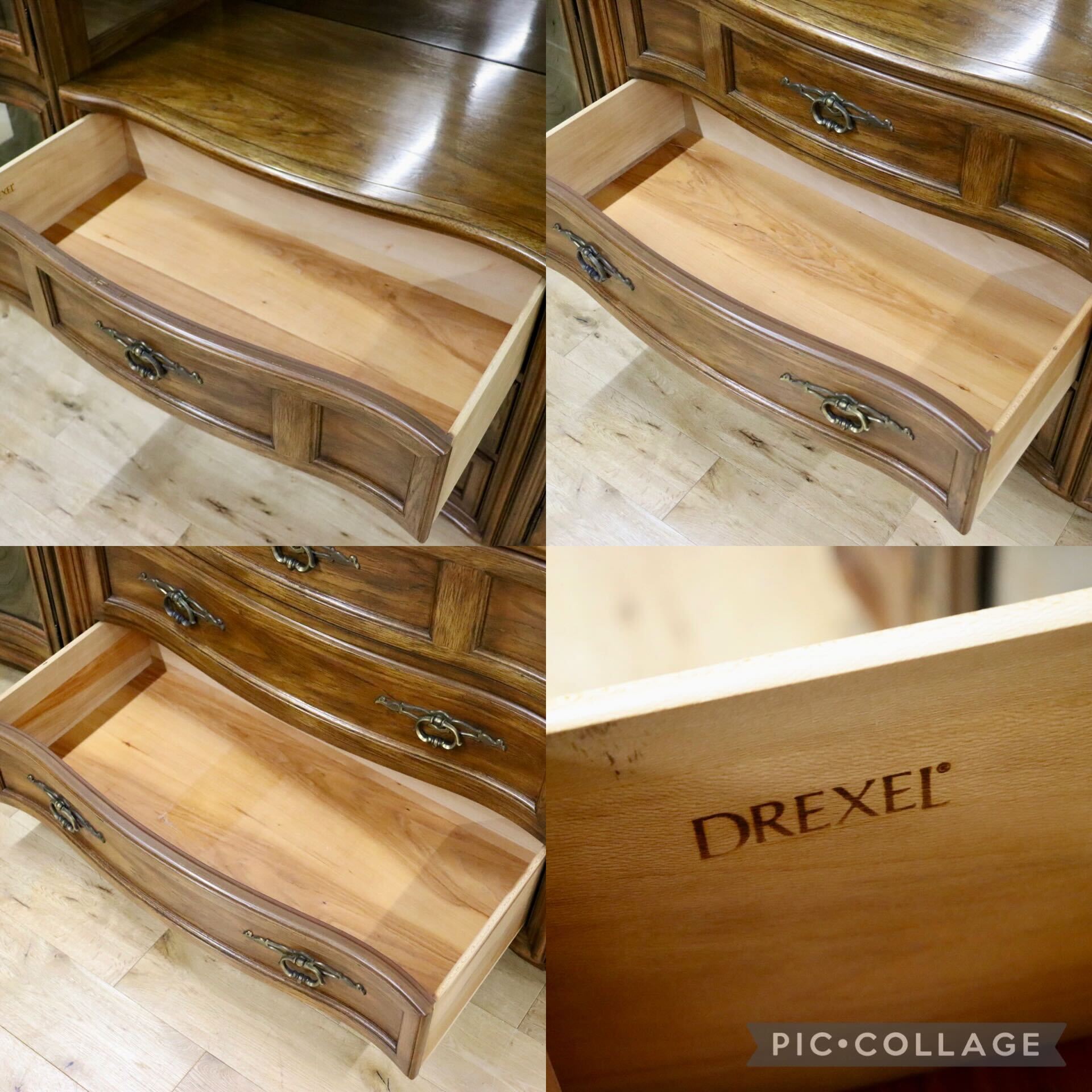GMHH323○DREXEL HERITAGE /ドレクセルヘリテイジ Grand Villa グランドヴィラ ガラスキャビネット 飾り棚 最高級 約280万※発送不可