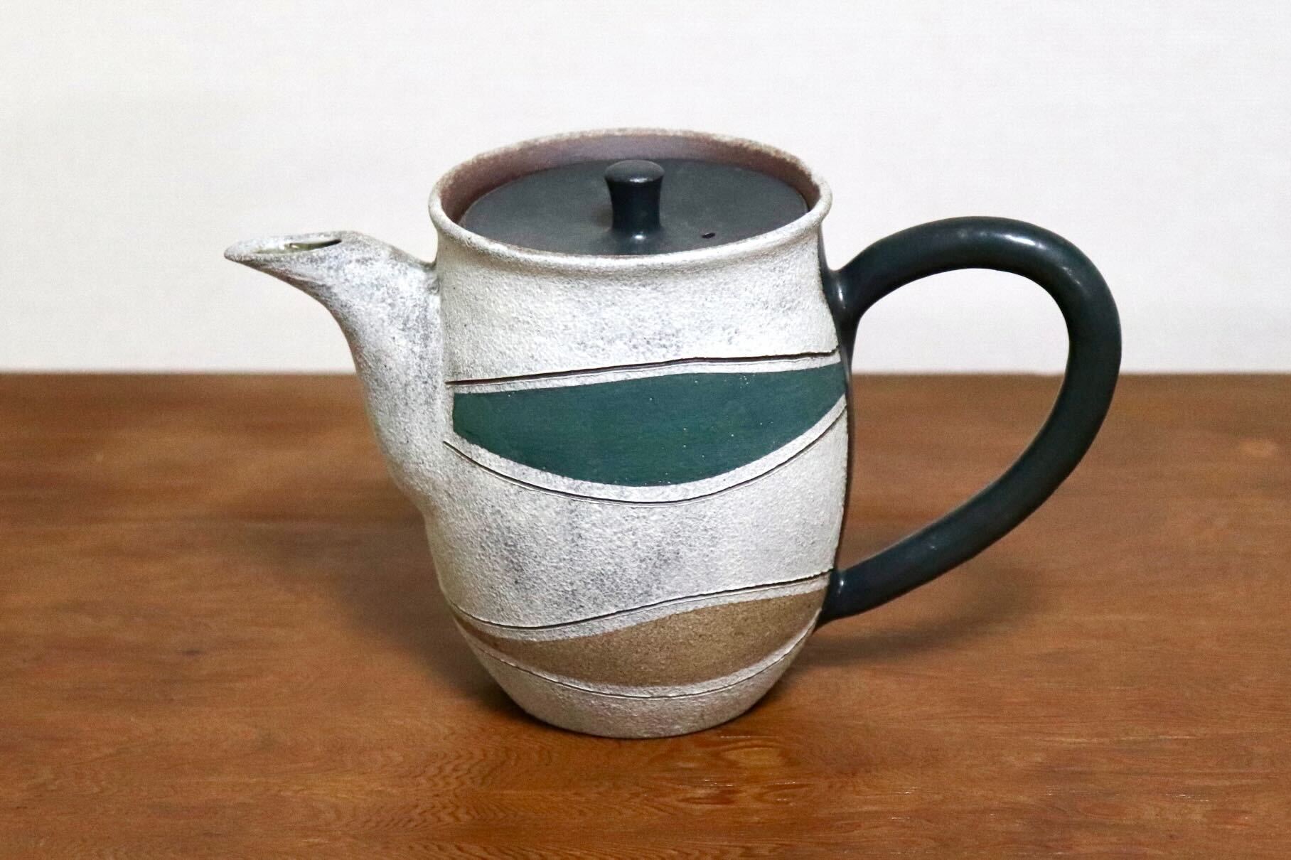 GMIO473A◯市野悟窯 市野哲次 丹波焼 ティーポット 陶器 丹波篠山 伝統工芸 未使用