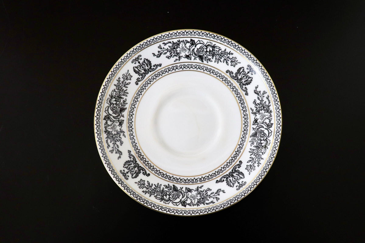 GMJH332AS◯WEDGWOOD / ウェッジウッド COLUMBIA BLACK コロンビアブラック 黒壺 プレート ソーサー ヴィンテージ 廃盤 稀少