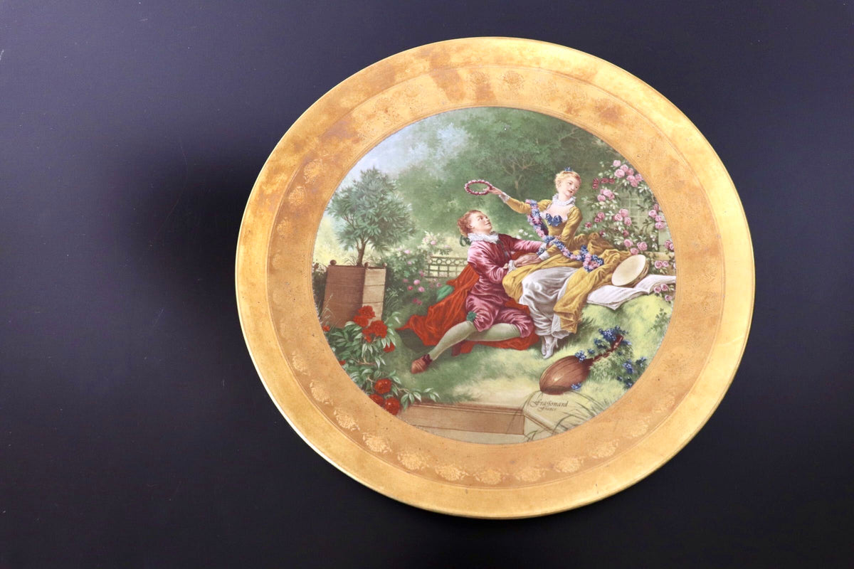 GMJH332AT○Seltmann Weiden / ゼルトマン・ヴァイデン Fragonard フラゴナール インシジオーネ・オーロ 飾り皿 プレート ドイツ製 西洋