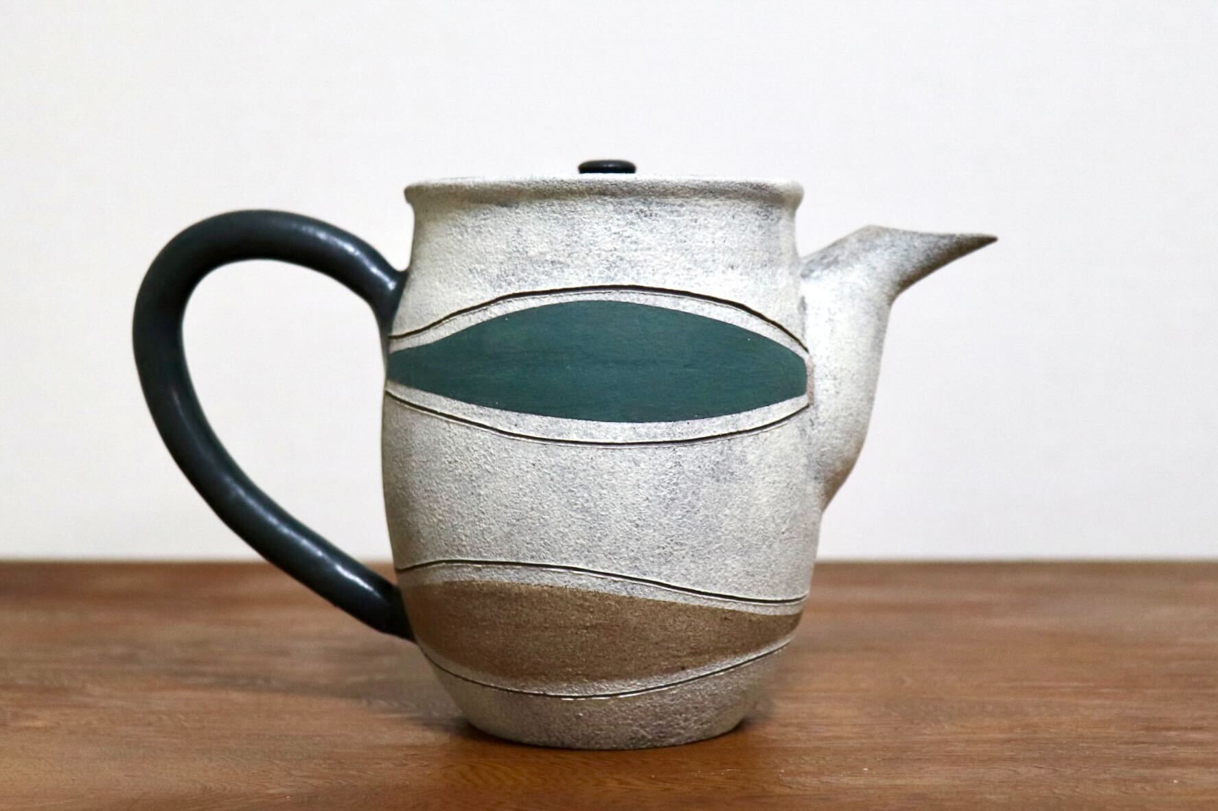 GMIO473A◯市野悟窯 市野哲次 丹波焼 ティーポット 陶器 丹波篠山 伝統工芸 未使用