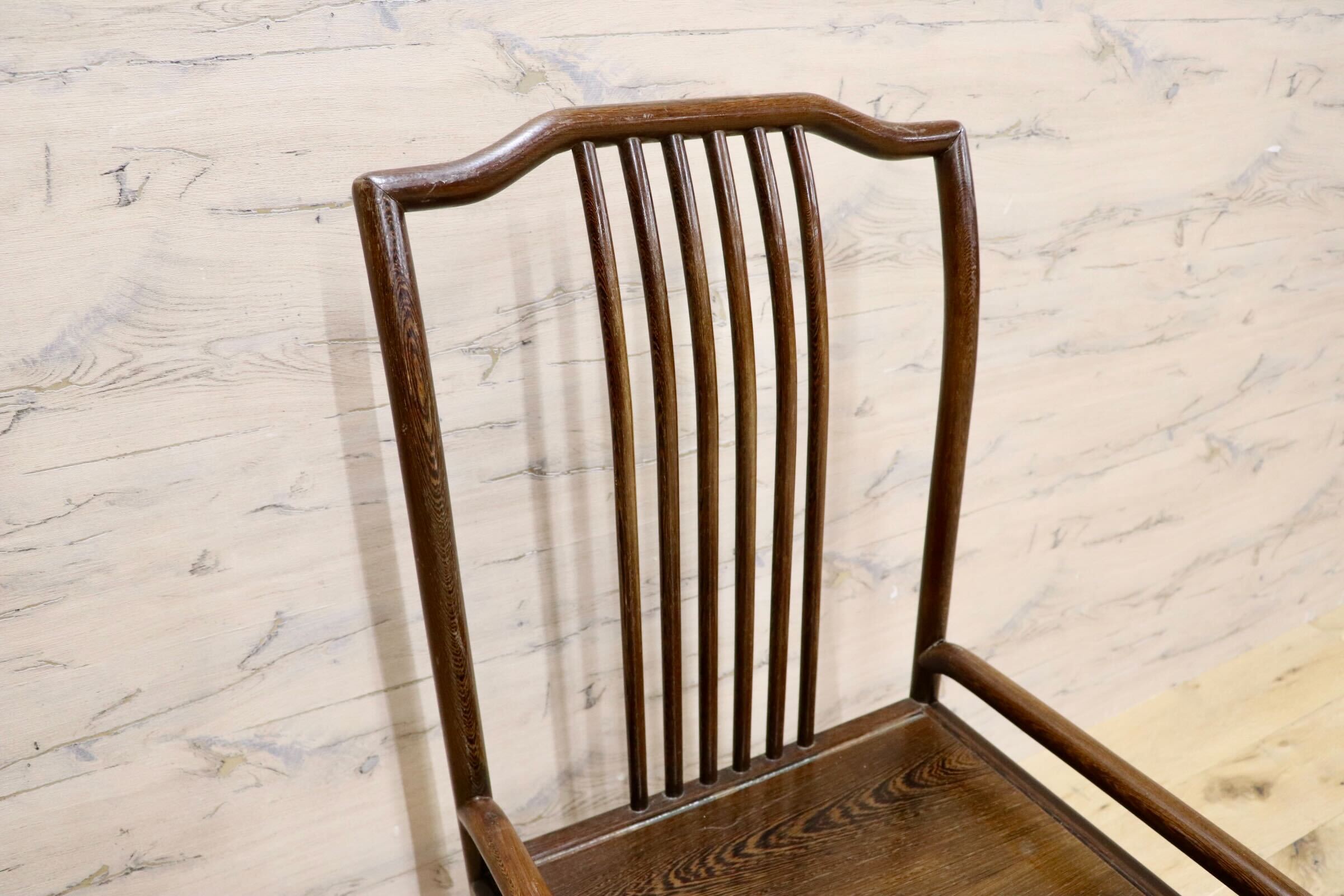 GMHS378L○唐木家具 鉄刀木 ダイニングチェア 食卓椅子 セミアームチェア アジアン ヴィンテージ オリエンタル 中国美術 椅子 木製家具