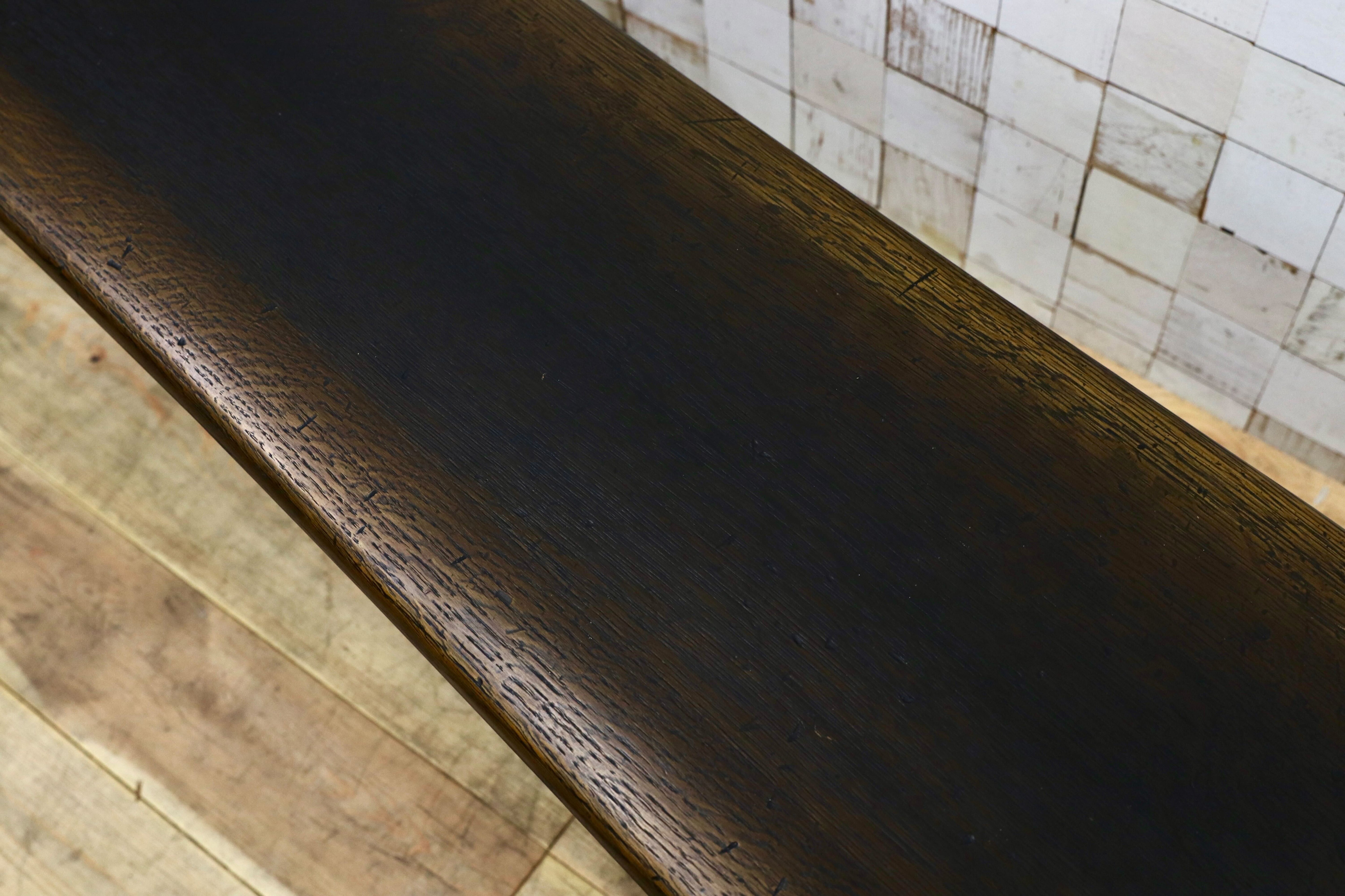 GMIK579○飛騨産業 / HIDA キツツキ PROVINCIAL プロヴィンシャル トリッスルベンチ ダイニングチェア ベンチ オーク無垢材 定価約26.2万