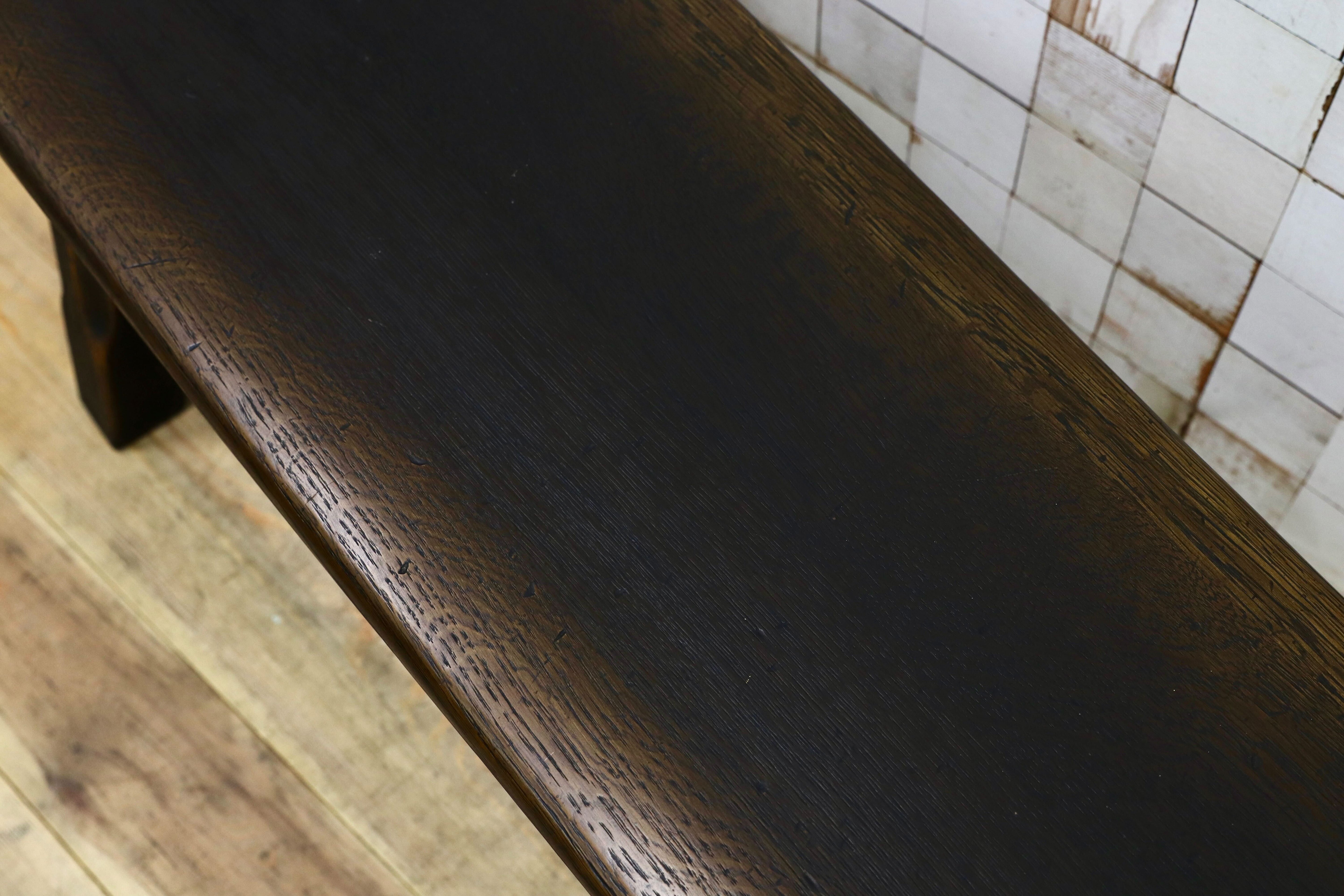 GMIK579○飛騨産業 / HIDA キツツキ PROVINCIAL プロヴィンシャル トリッスルベンチ ダイニングチェア ベンチ オーク無垢材 定価約26.2万