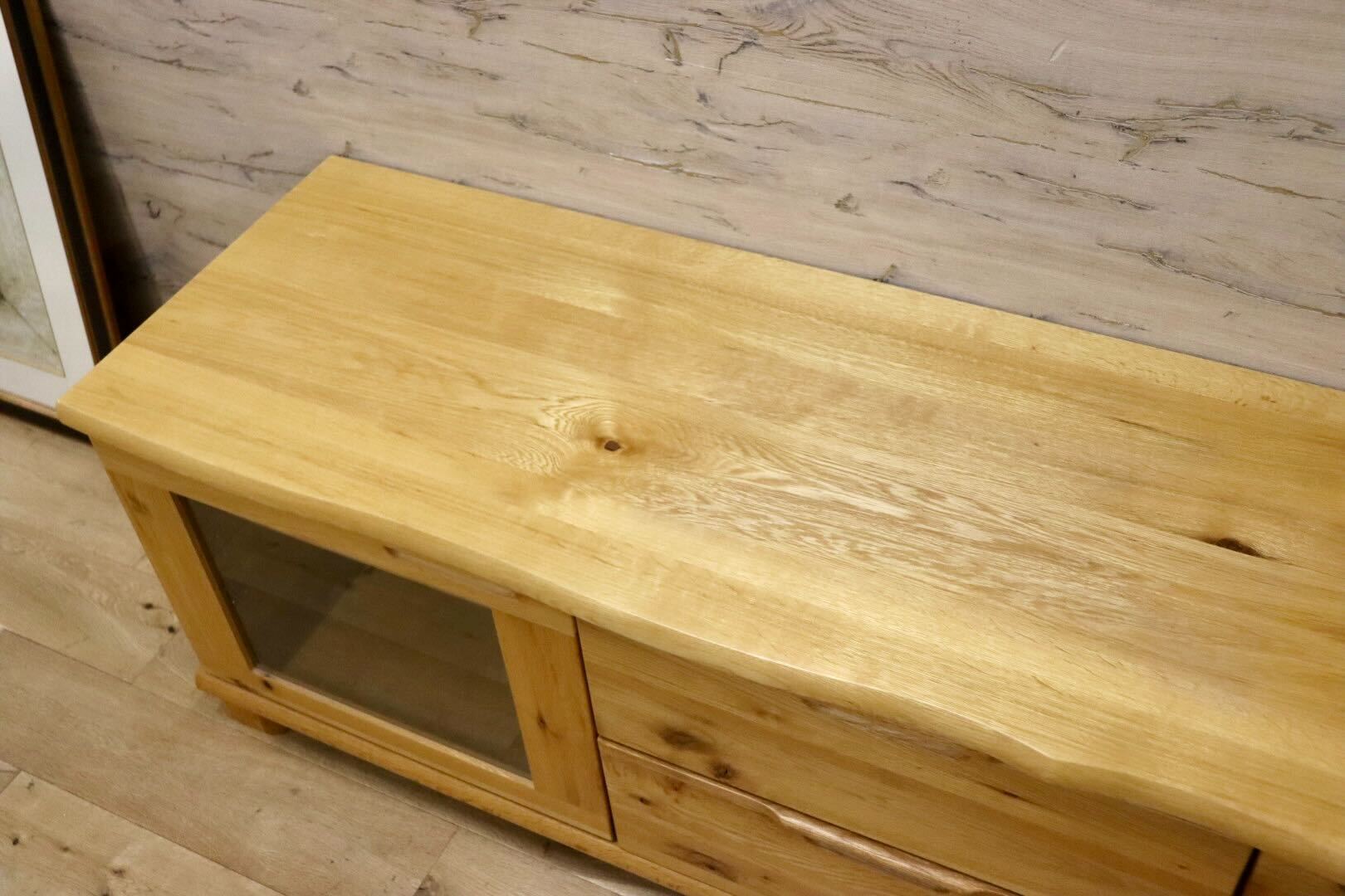 GMGH347○起立木工 / KIRITSU FURNITURE D-OAK TVボード AVボード ローボード リビング収納 オーク無垢材 北欧スタイル 美品