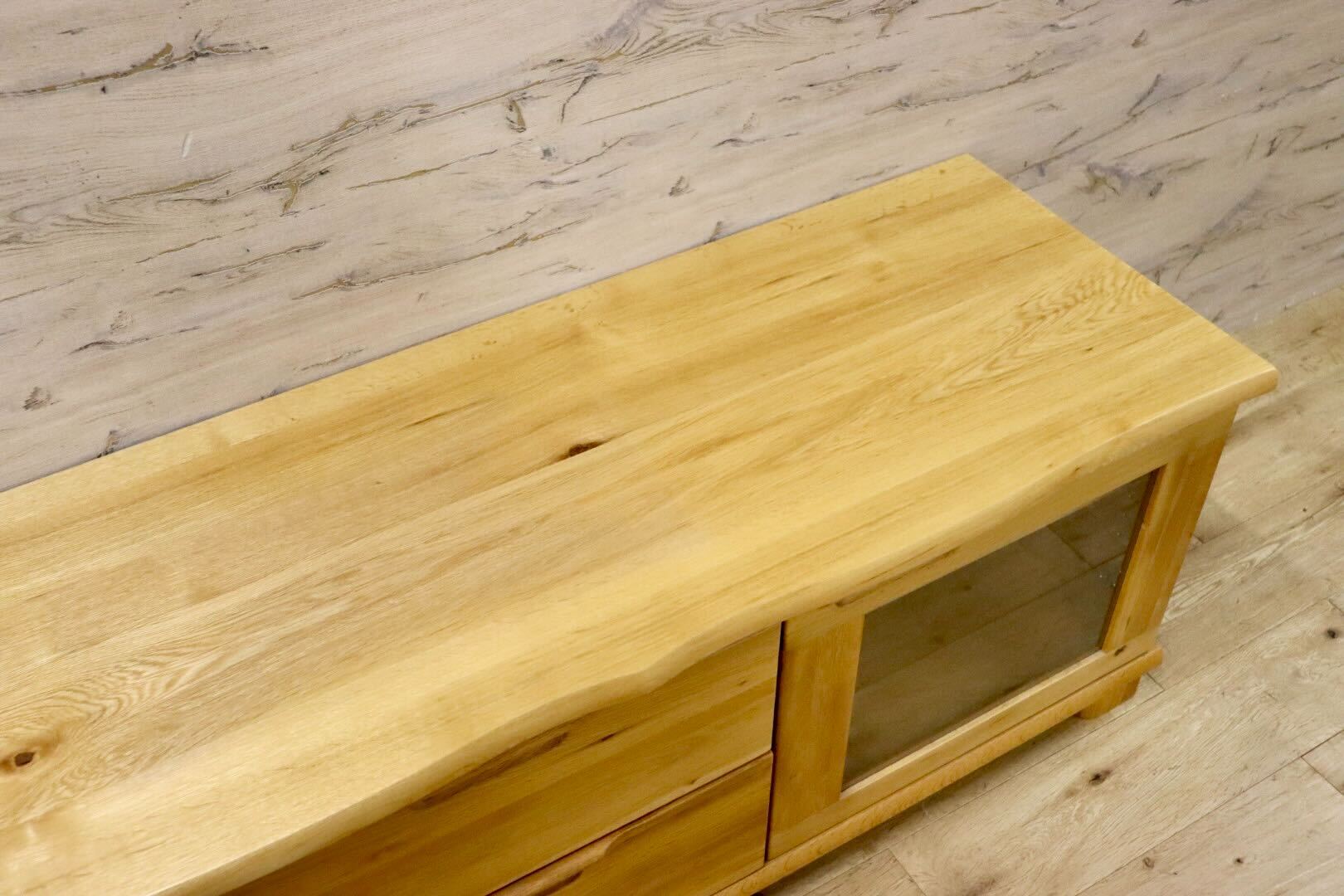 GMGH347○起立木工 / KIRITSU FURNITURE D-OAK TVボード AVボード ローボード リビング収納 オーク無垢材 北欧スタイル 美品