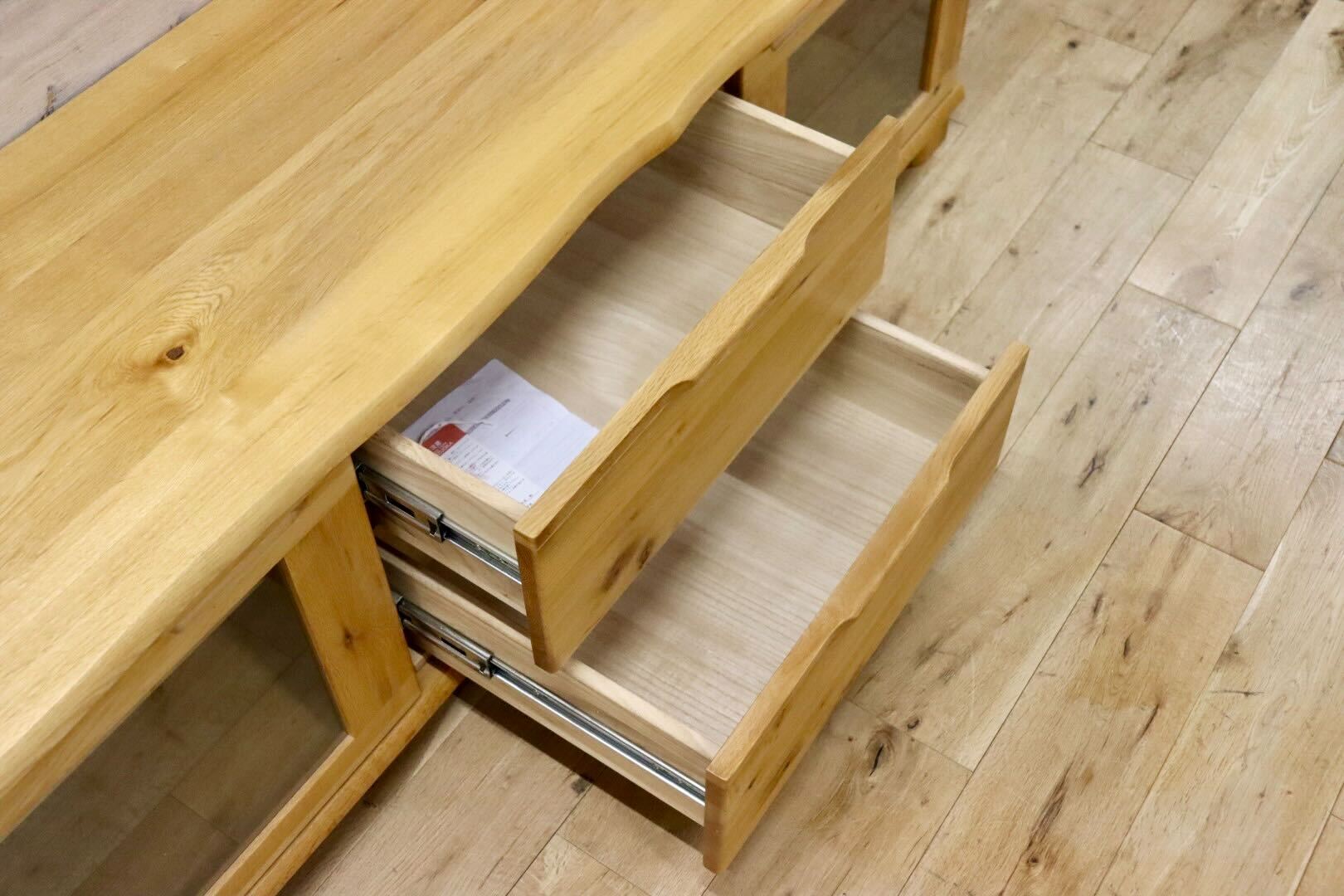 GMGH347○起立木工 / KIRITSU FURNITURE D-OAK TVボード AVボード ローボード リビング収納 オーク無垢材 北欧スタイル 美品