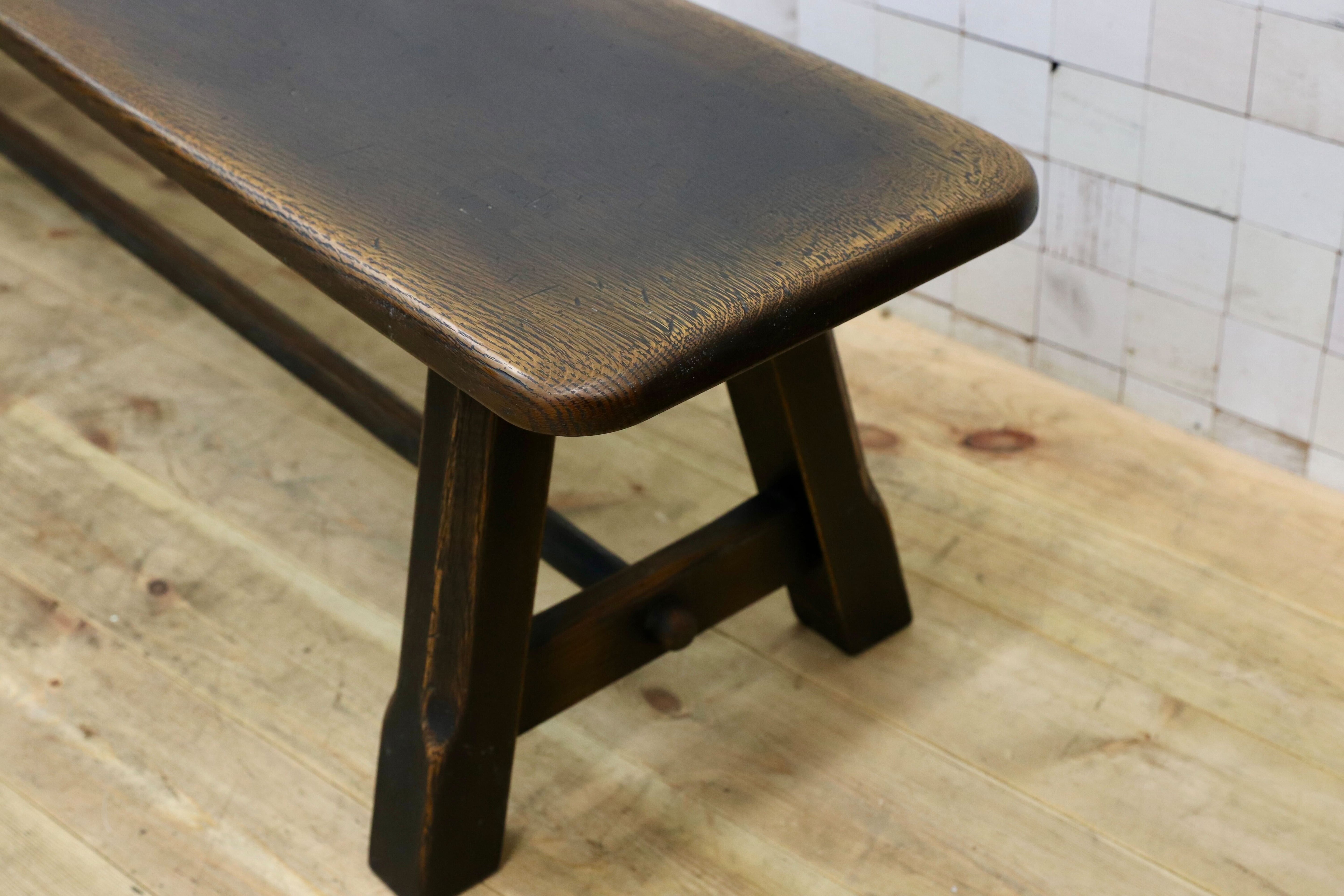 GMIK579○飛騨産業 / HIDA キツツキ PROVINCIAL プロヴィンシャル トリッスルベンチ ダイニングチェア ベンチ オーク無垢材 定価約26.2万