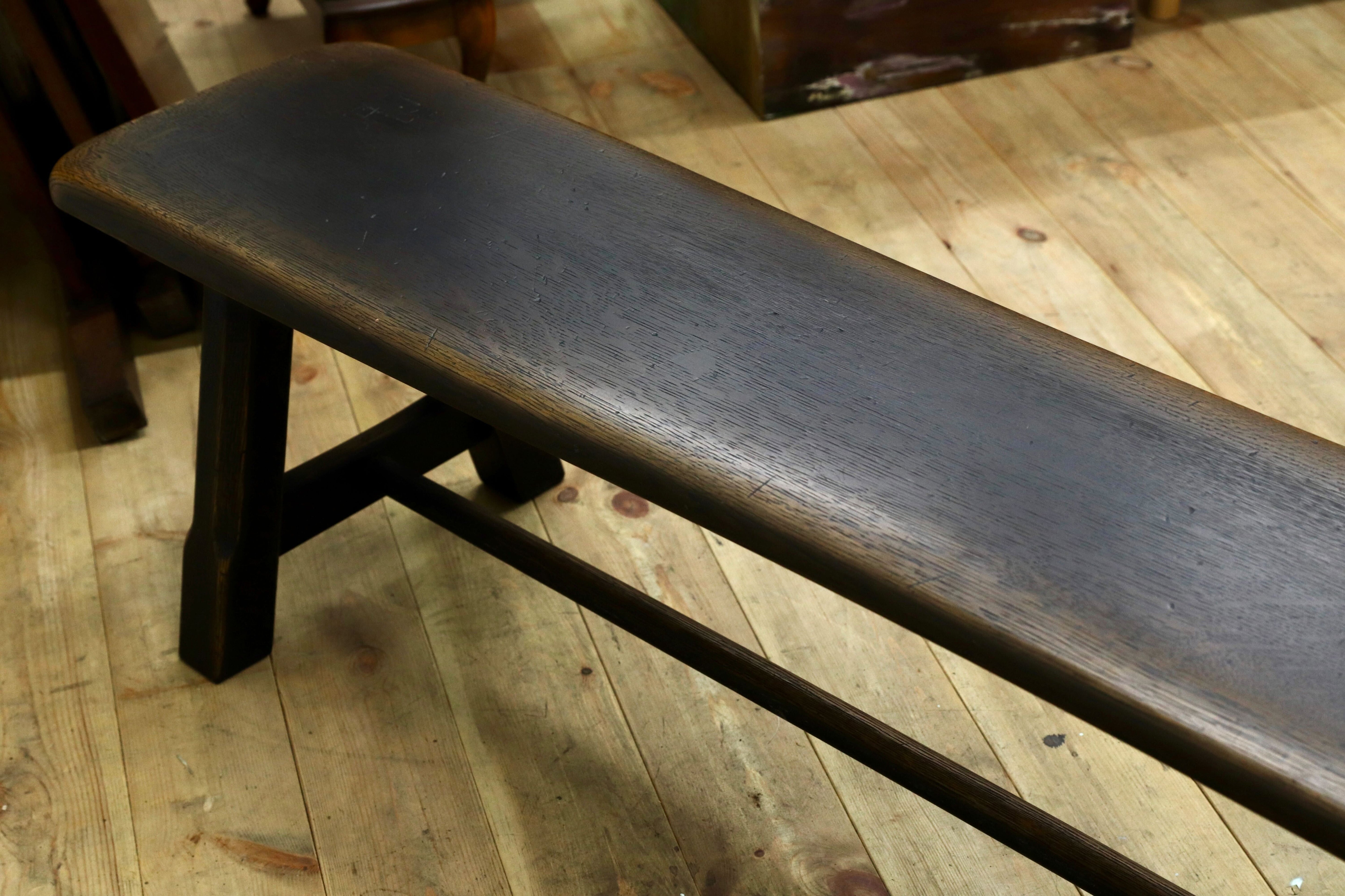 GMIK579○飛騨産業 / HIDA キツツキ PROVINCIAL プロヴィンシャル トリッスルベンチ ダイニングチェア ベンチ オーク無垢材 定価約26.2万