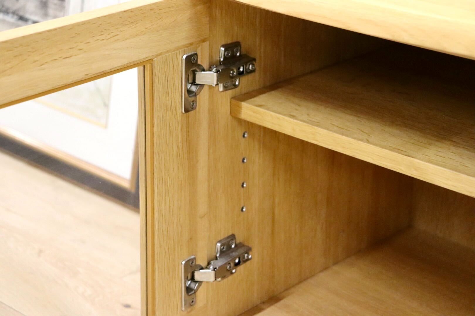 GMGH347○起立木工 / KIRITSU FURNITURE D-OAK TVボード AVボード ローボード リビング収納 オーク無垢材 北欧スタイル 美品