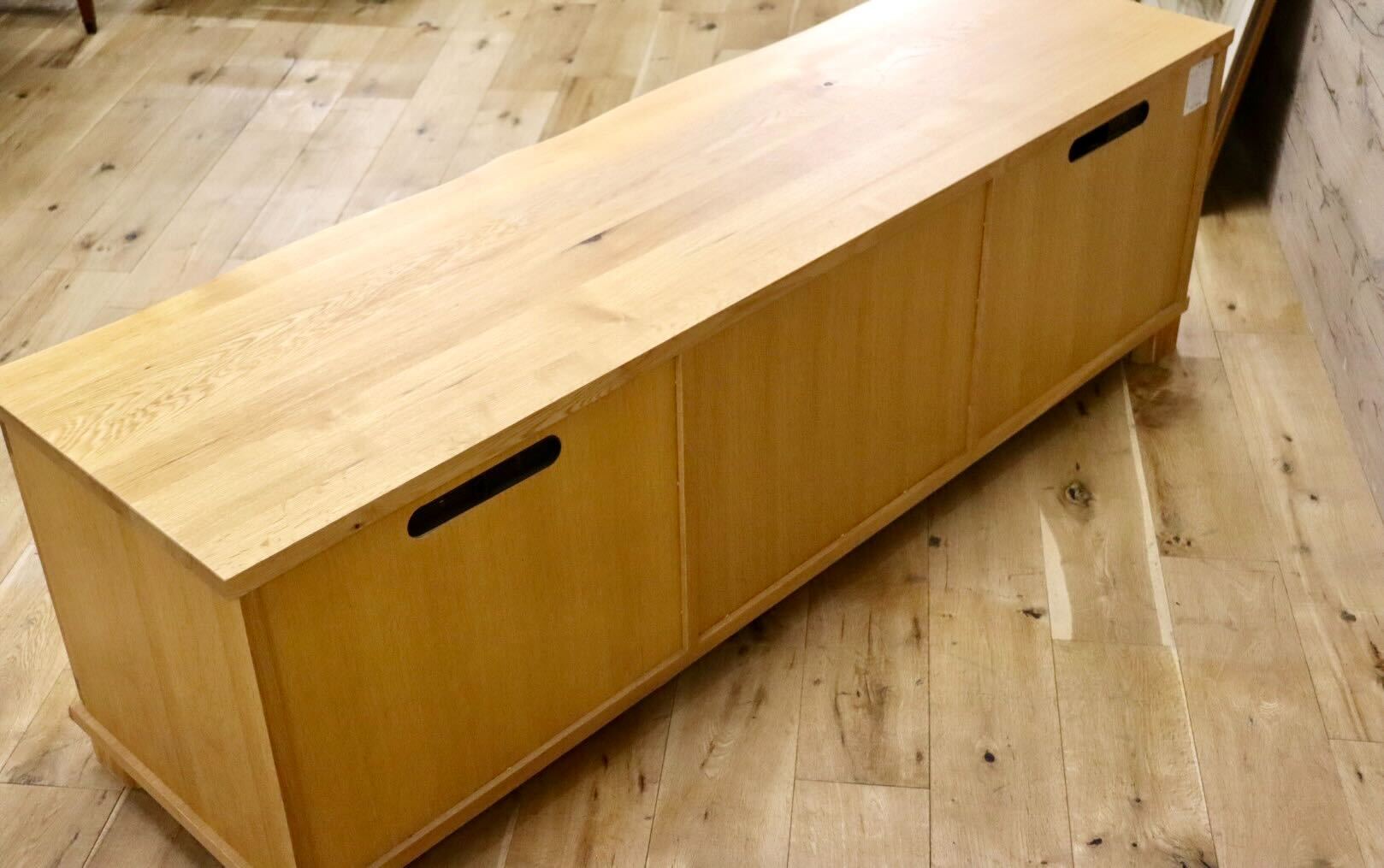 GMGH347○起立木工 / KIRITSU FURNITURE D-OAK TVボード AVボード ローボード リビング収納 オーク無垢材 北欧スタイル 美品