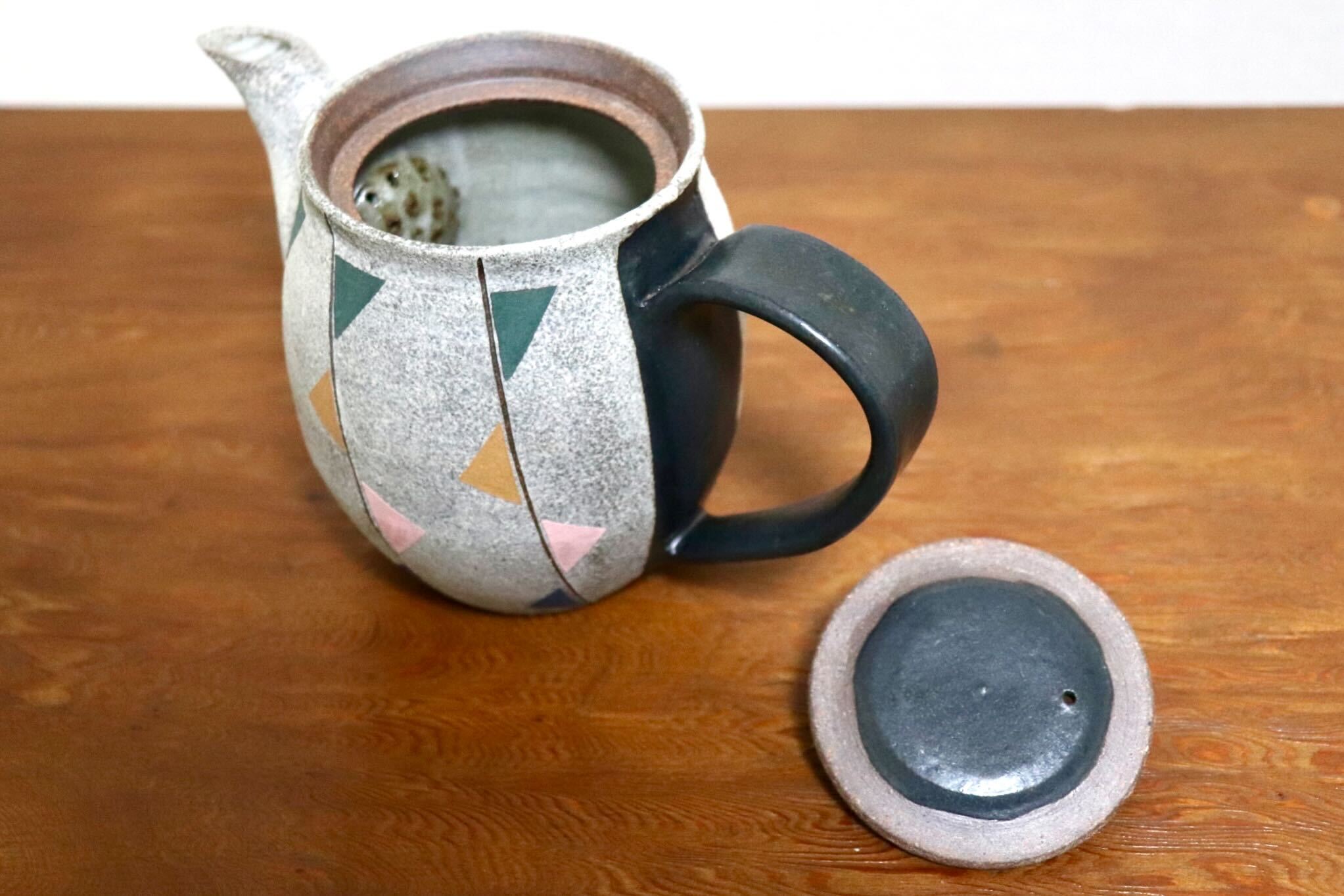 GMIO473B◯市野悟窯 市野哲次 丹波焼 ティーポット 陶器 丹波篠山 伝統工芸 未使用