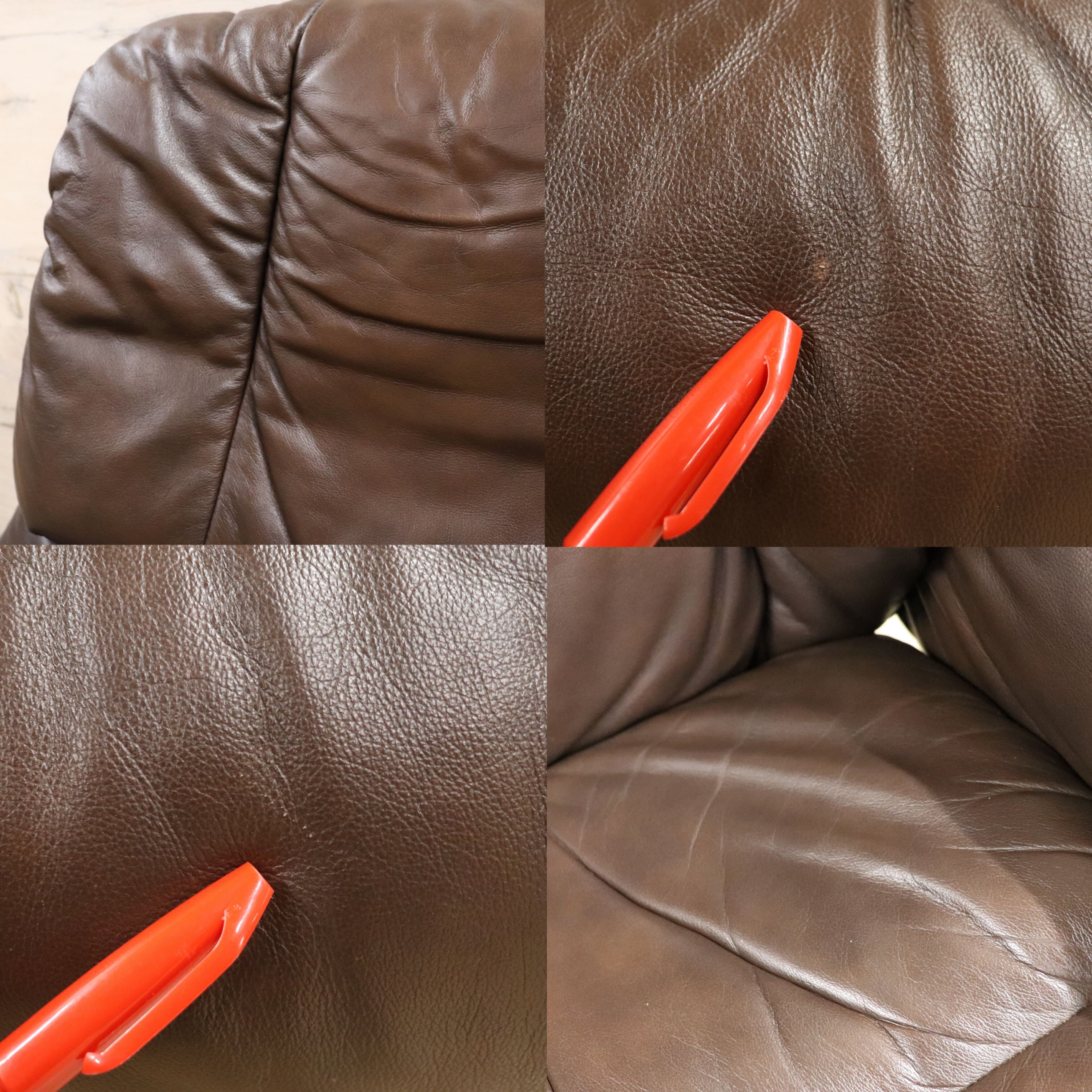 GMGH314○EKORNES / エコーネス Reno レノ ストレスレスチェア オットマン リクライニングチェア Sサイズ 本革 定価約44万 美品