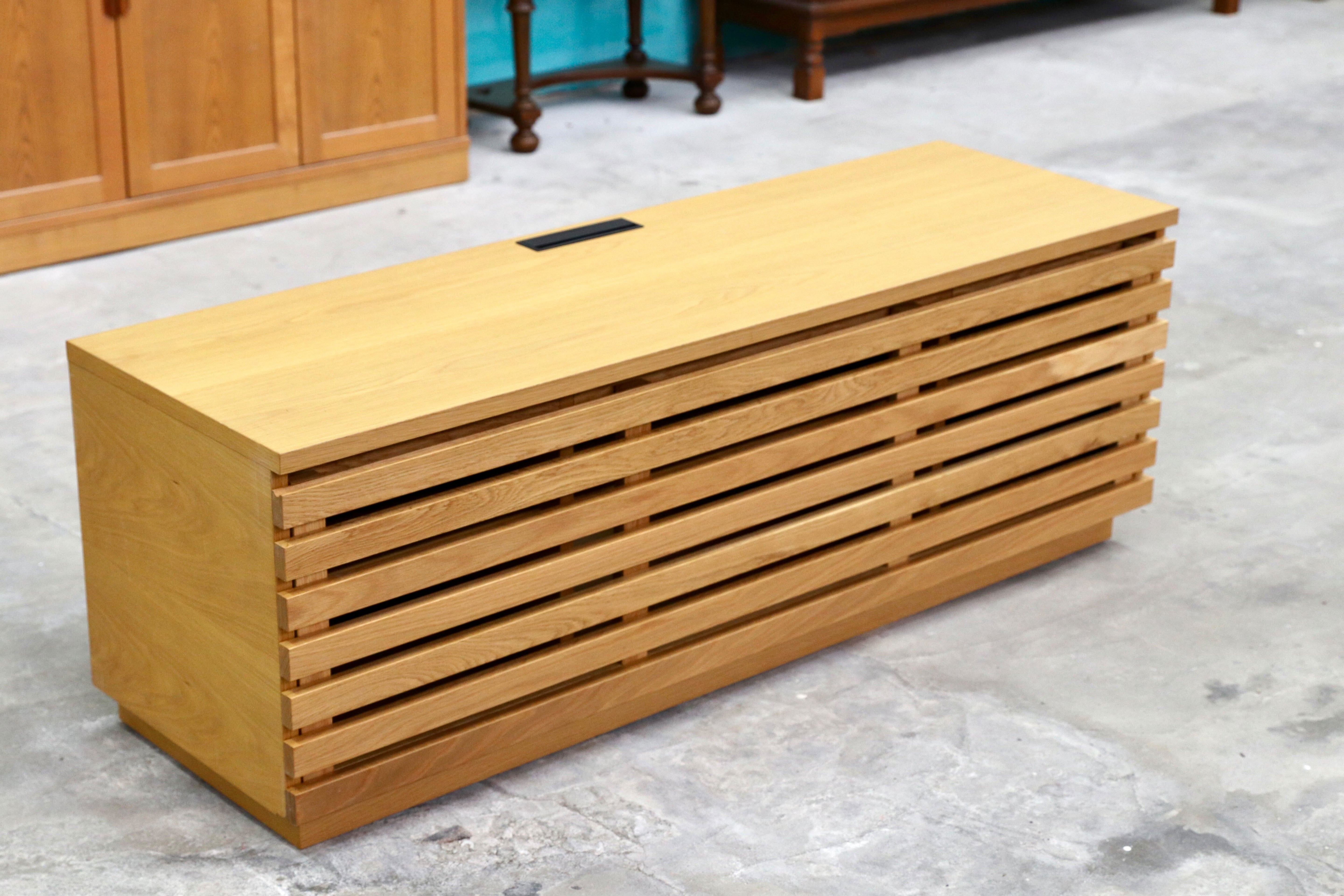 GMIK167○大川家具 ジャギー テレビボード TVボード AVボード ローボード リビング収納 オーク材 北欧スタイル モデルルーム展示品