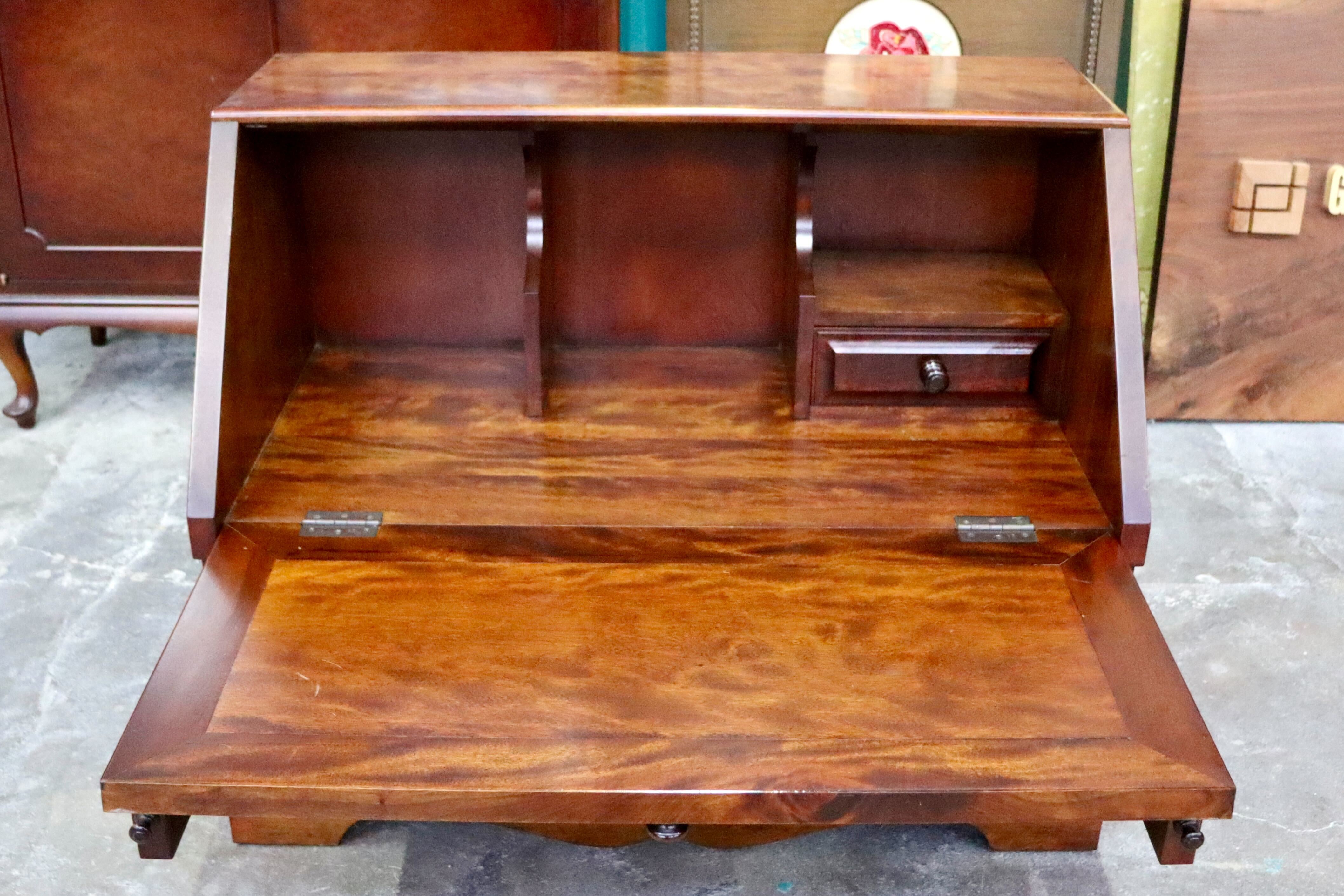 GMIH410○九州民芸家具 ライティングビューロー デスク 学習机 書斎机 机 キャビネット 無垢 和家具 和モダン レトロ アンティーク