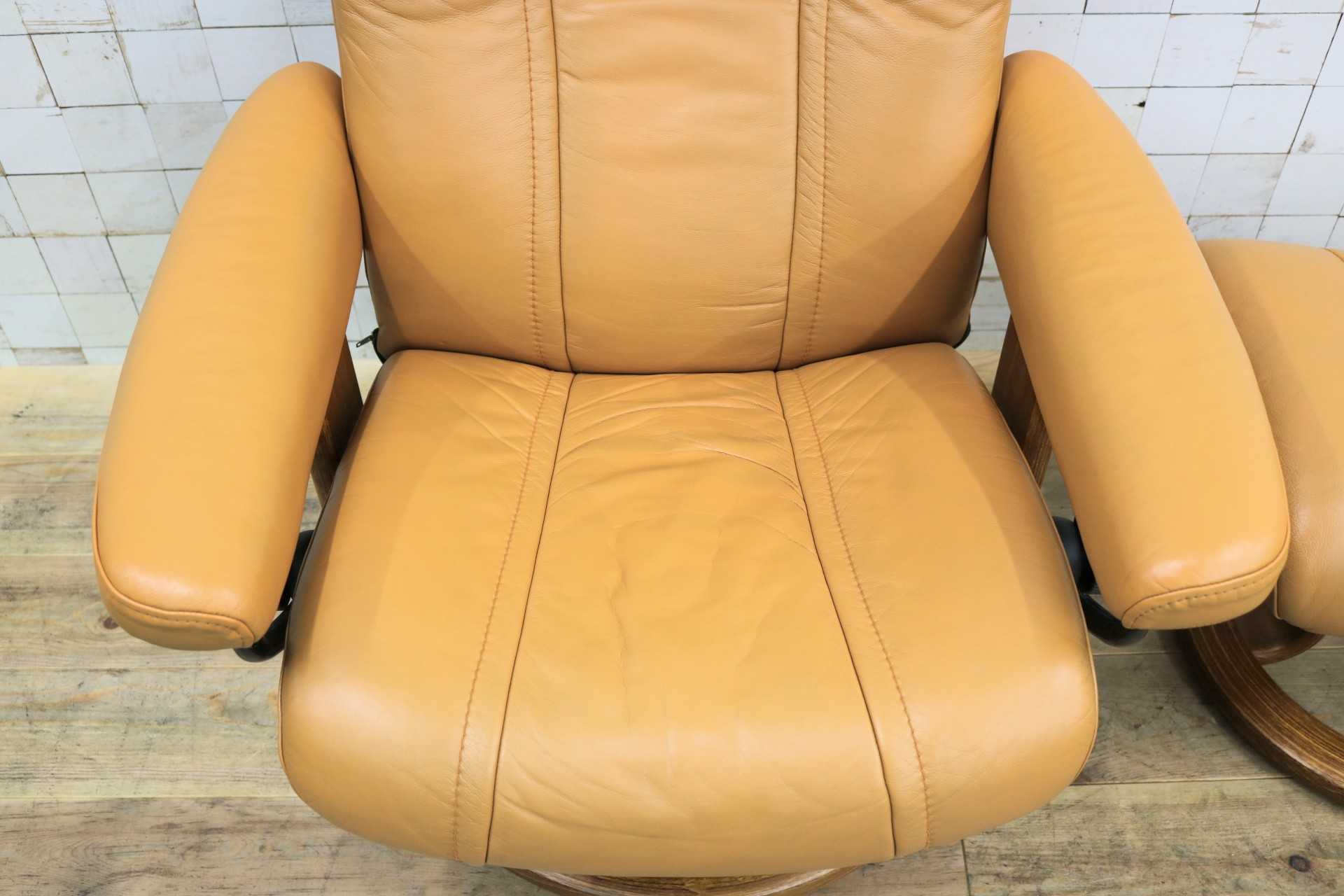 GMJK24〇EKORNES / エコーネス ストレスレス リクライニングチェア パーソナルチェア オットマン 北欧 ノルウェー 本革