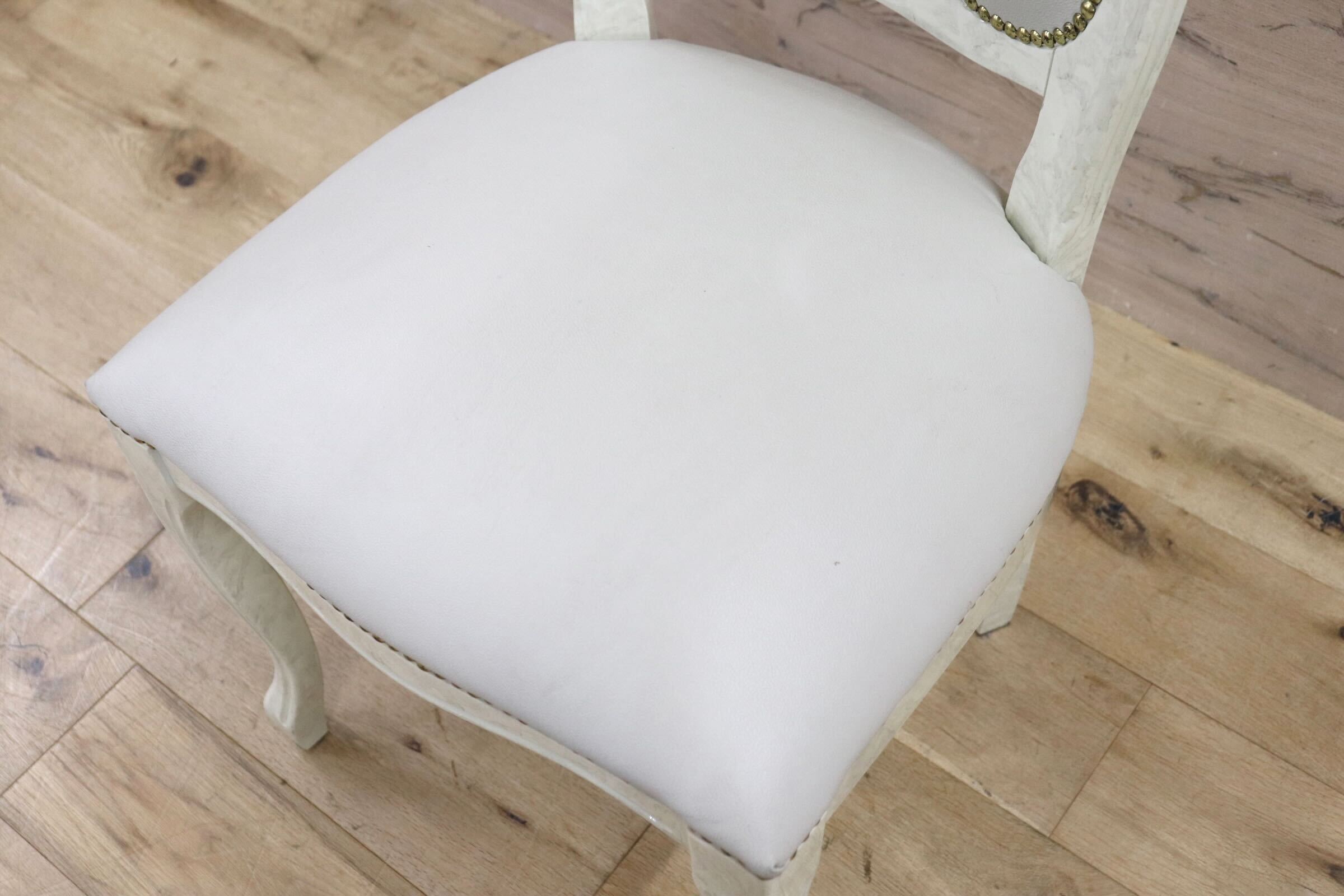 GMHN308D○Eddi Rose / エディローズ イタリア製 ダイニングチェア 食卓椅子 アームレスチェア 鋲打 猫脚 エレガント クラシック 輸入家具