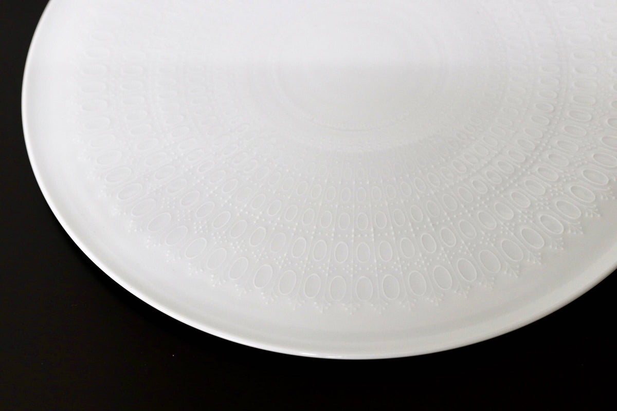 GMJO136E○Rosenthal / ローゼンタール Romanze White ロマンスホワイト 33cm 大皿 Bjrn Wiinblad ビョルン・ヴィンブラッド ドイツ製