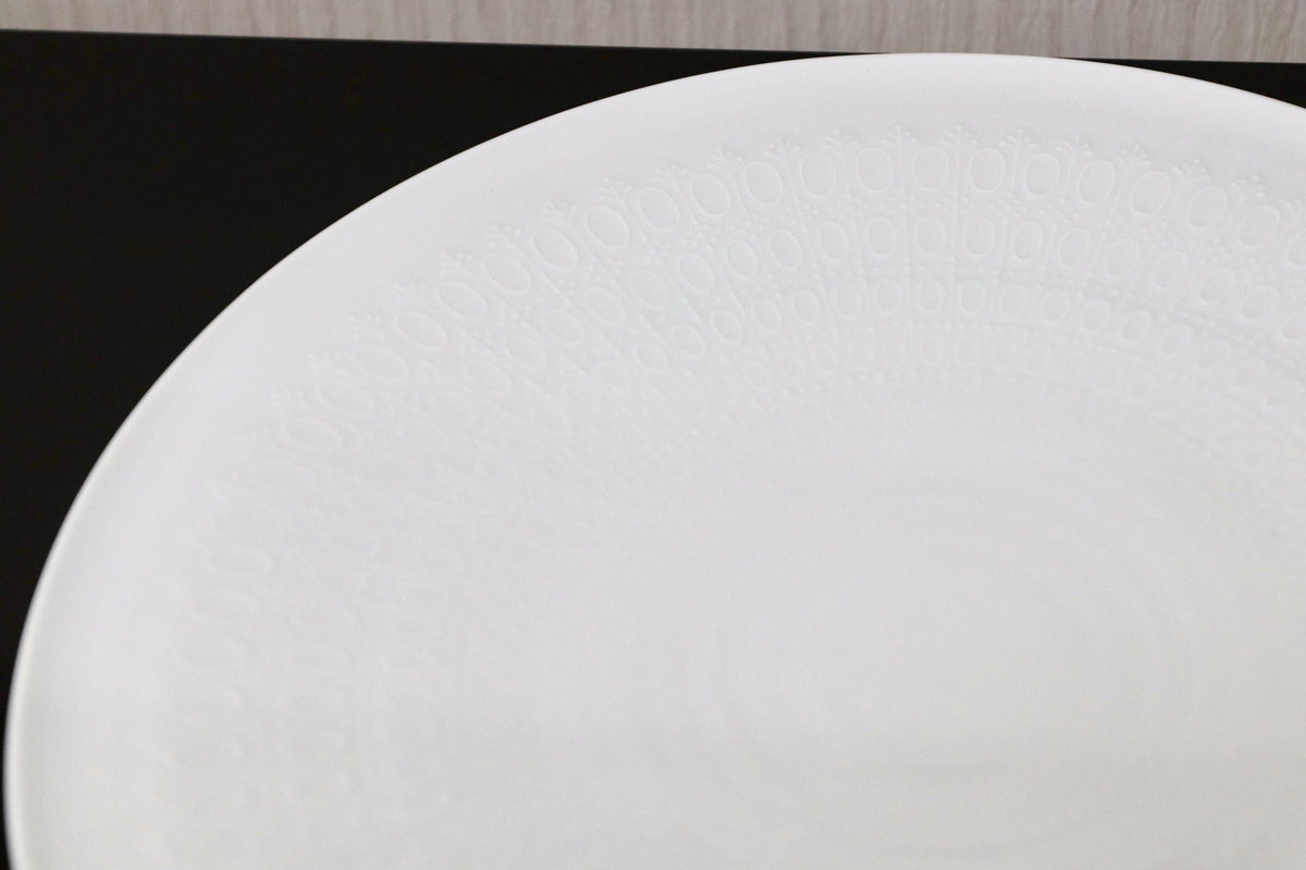 GMJO136E○Rosenthal / ローゼンタール Romanze White ロマンスホワイト 33cm 大皿 Bjrn Wiinblad ビョルン・ヴィンブラッド ドイツ製