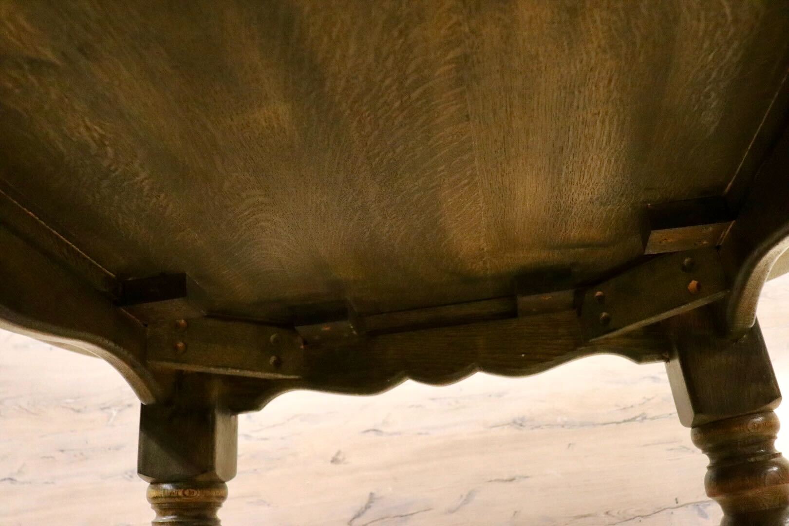 GMIK619○オーク無垢材 ダイニングテーブル 食卓テーブル 作業台 カントリー 机 検)永田良介商店 神戸洋家具