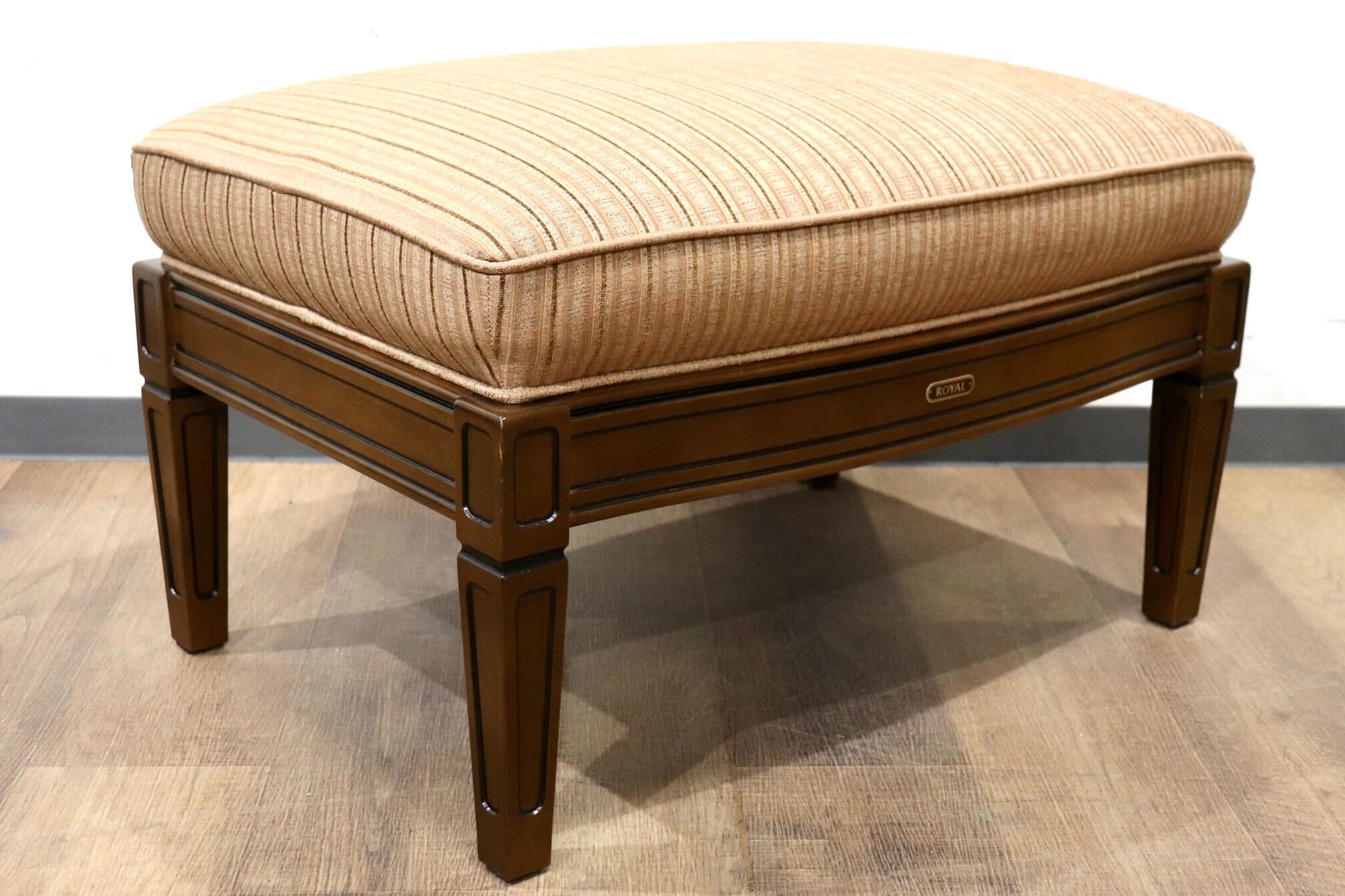 GMHS412○maruni / マルニ 地中海 ROYAL ロイヤル シャルル オットマン フットスツール ファブリック クラシック 定価約9万 展示品