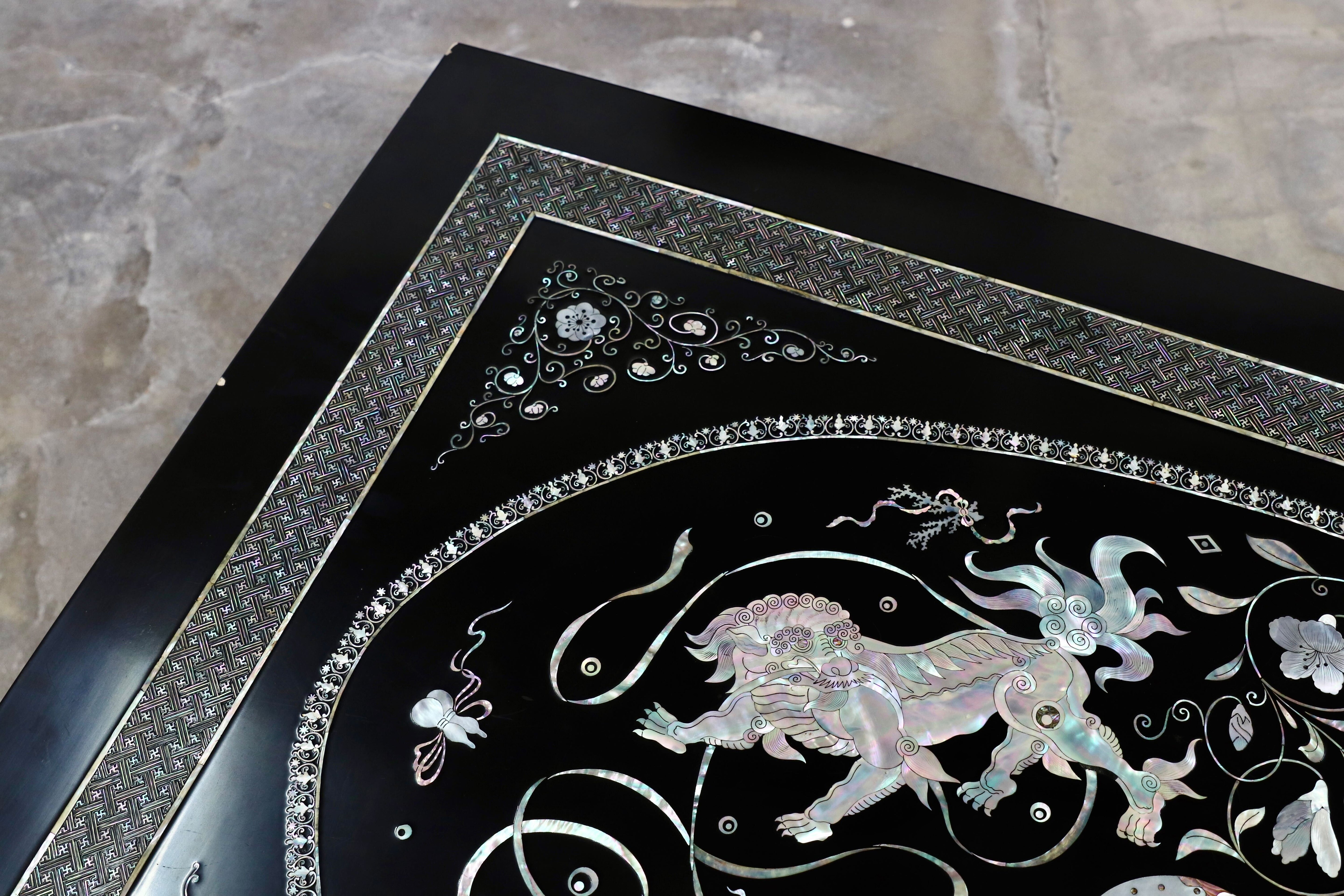 GMIH70○螺鈿細工 李朝家具 座卓 センターテーブル リビングテーブル ローテーブル アンティーク