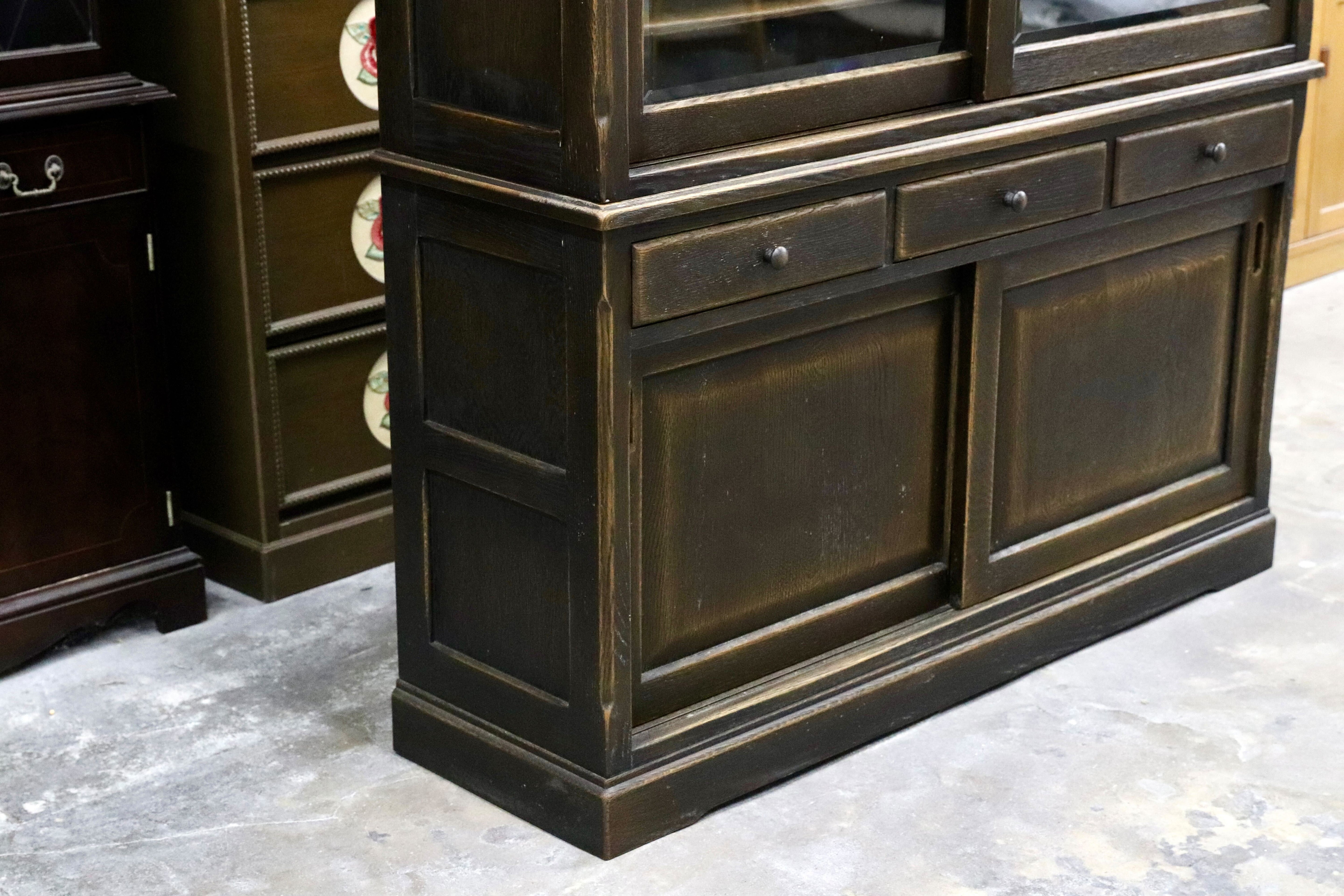 GMIK579○飛騨産業 / HIDA キツツキ PROVINCIAL プロヴィンシャル 食器棚 水屋棚 キッチンボード 最高級 廃番 楢無垢材 約90万 稀少