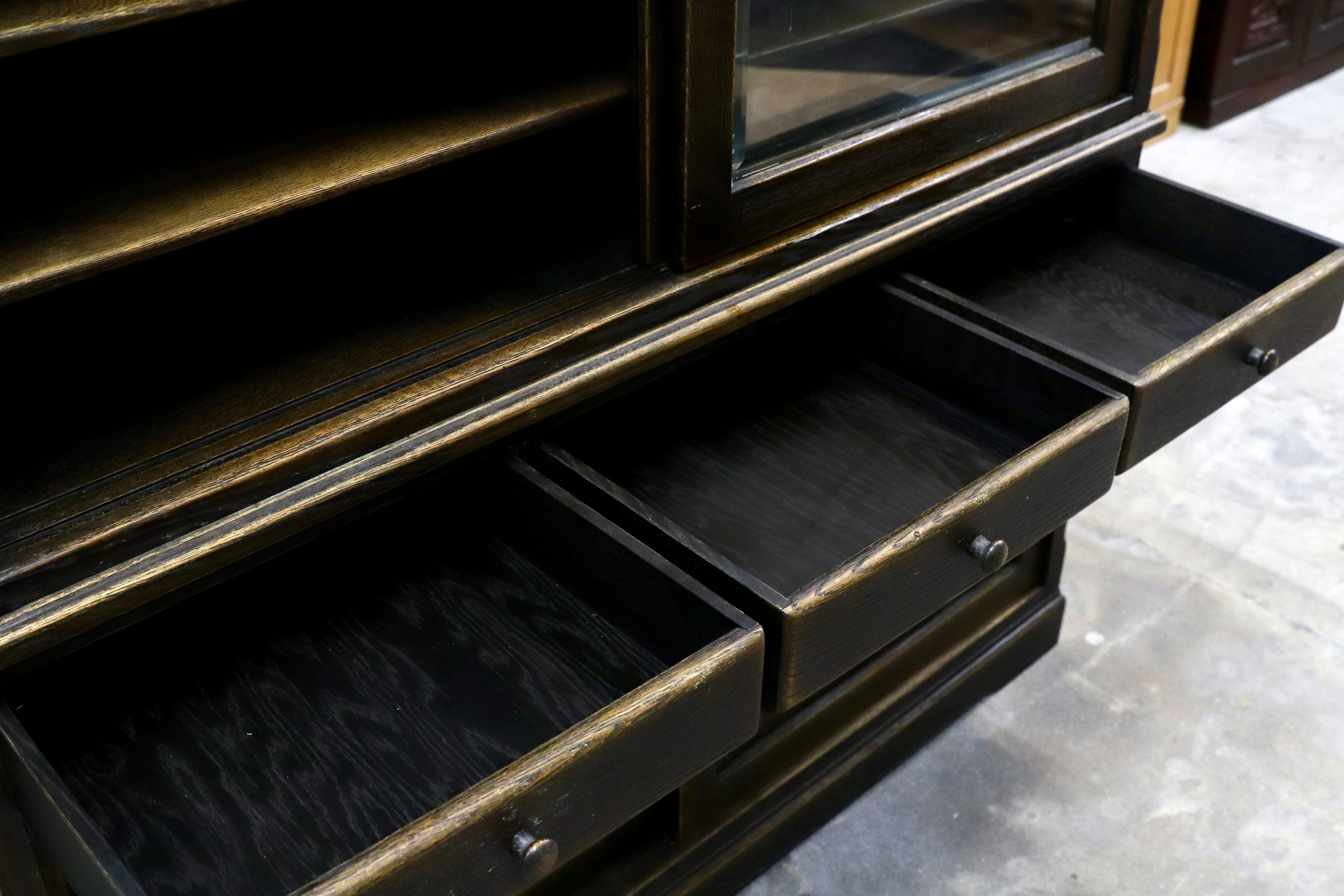 GMIK579○飛騨産業 / HIDA キツツキ PROVINCIAL プロヴィンシャル 食器棚 水屋棚 キッチンボード 最高級 廃番 楢無垢材 約90万 稀少