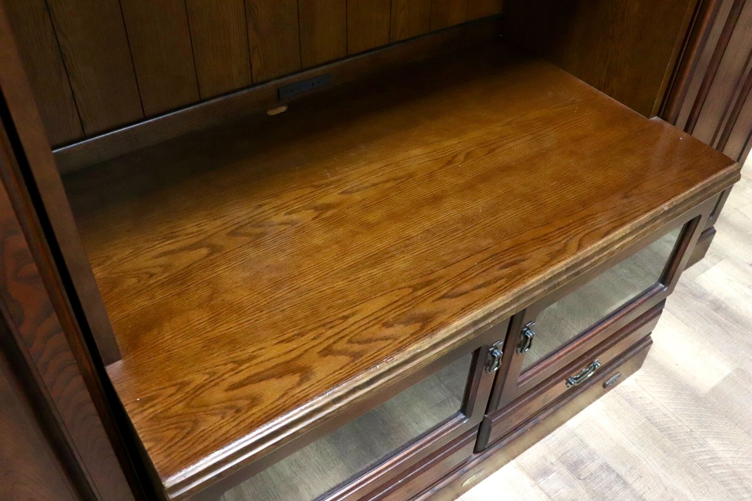 GMGT171○ATLANTA /アトランタ 壁面TVボード AVボード テレビ台 キャビネット 飾り棚 収納家具 楢材 カントリー クラシック 国産家具 美品