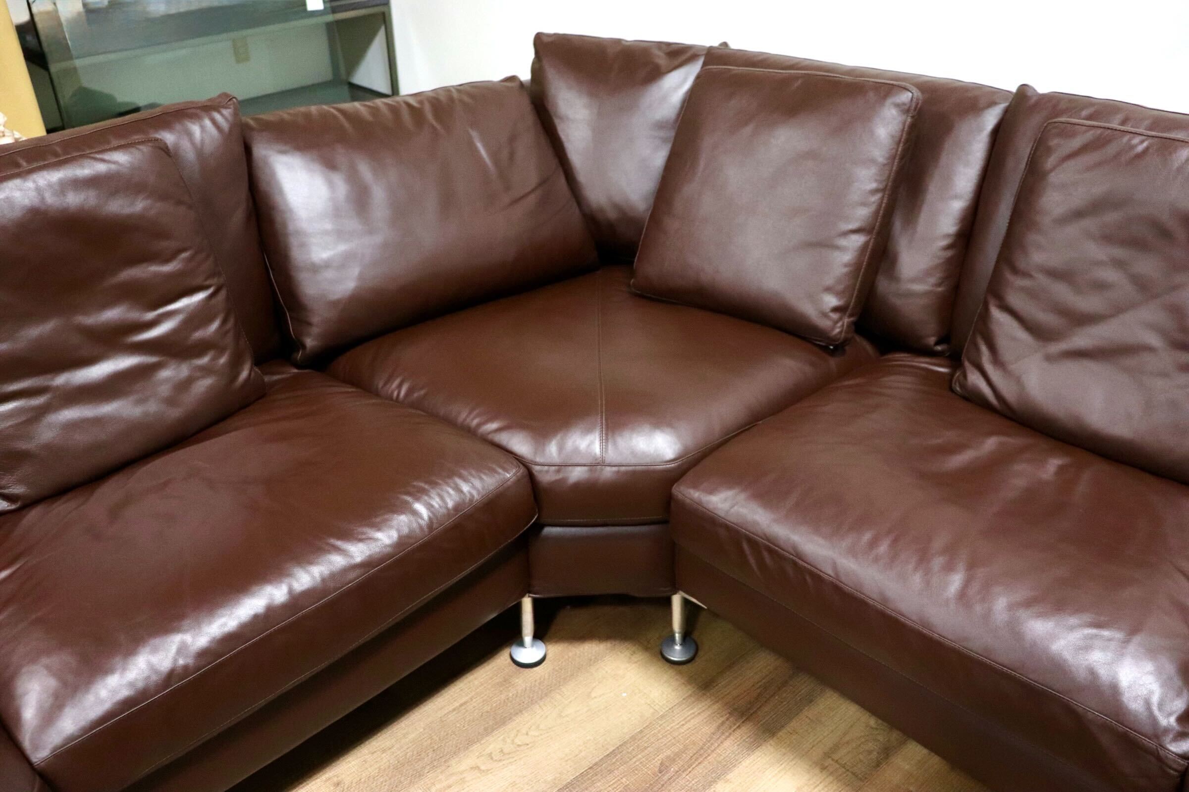 GMHK571○B&B ITALIA HARRY ハリー カウチソファ コーナーソファ ブラウン 総革 Antonio Citterio アントニオ・チッテリオ 約400万