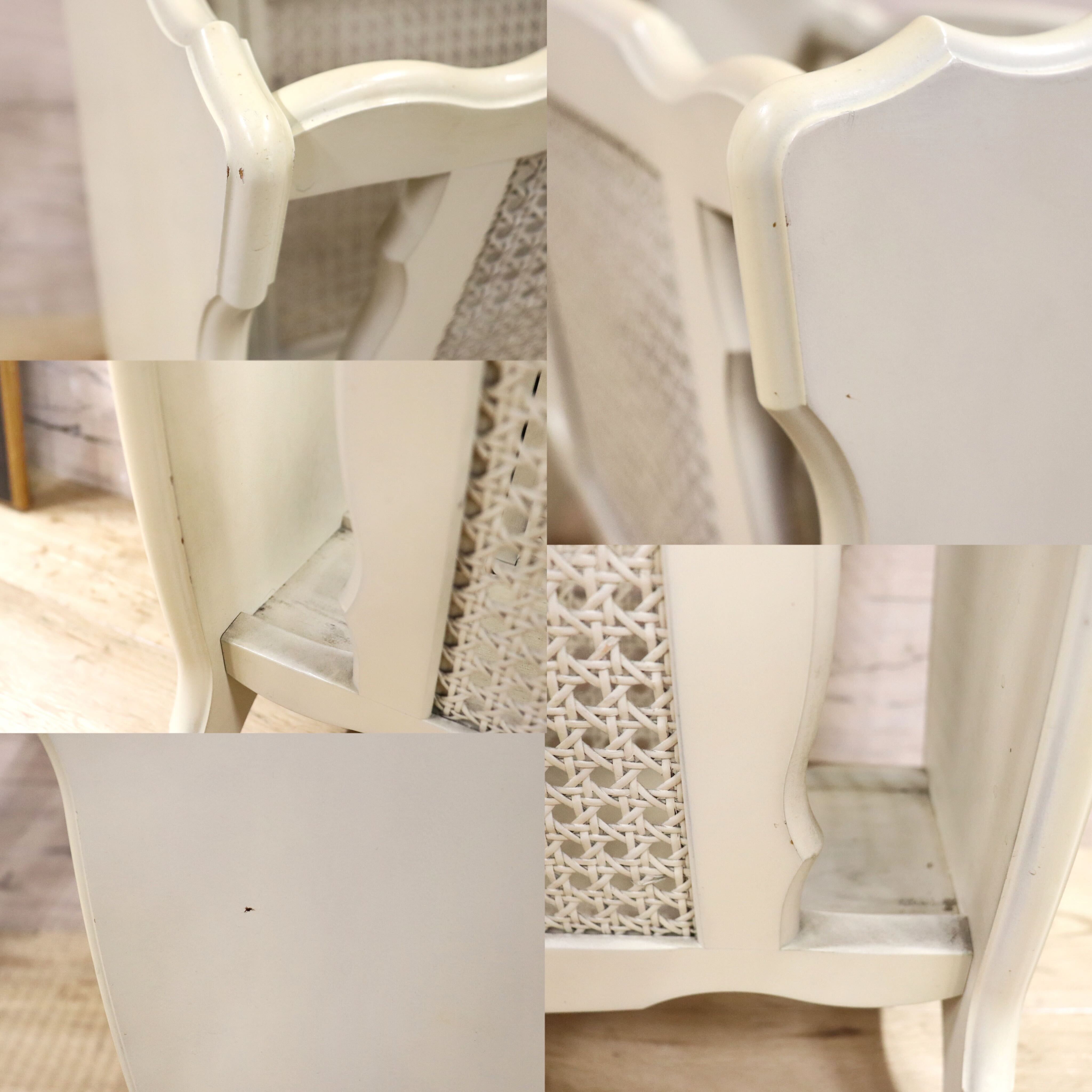 GMGT100○karimoku / カリモク マガジンラック ペーパースタンド スリッパラック ラタン オールド ヴィンテージ