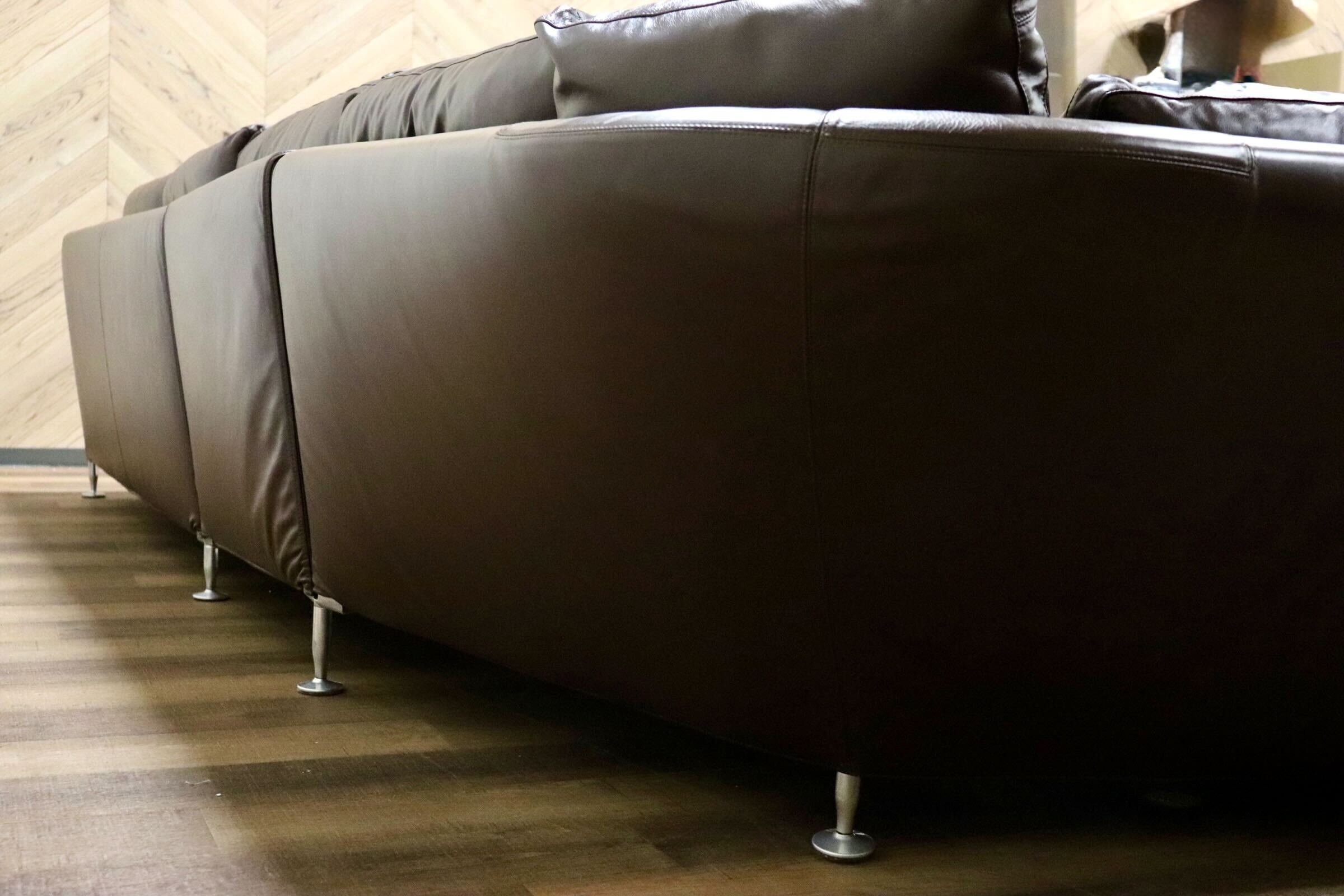 GMHK571○B&B ITALIA HARRY ハリー カウチソファ コーナーソファ ブラウン 総革 Antonio Citterio アントニオ・チッテリオ 約400万