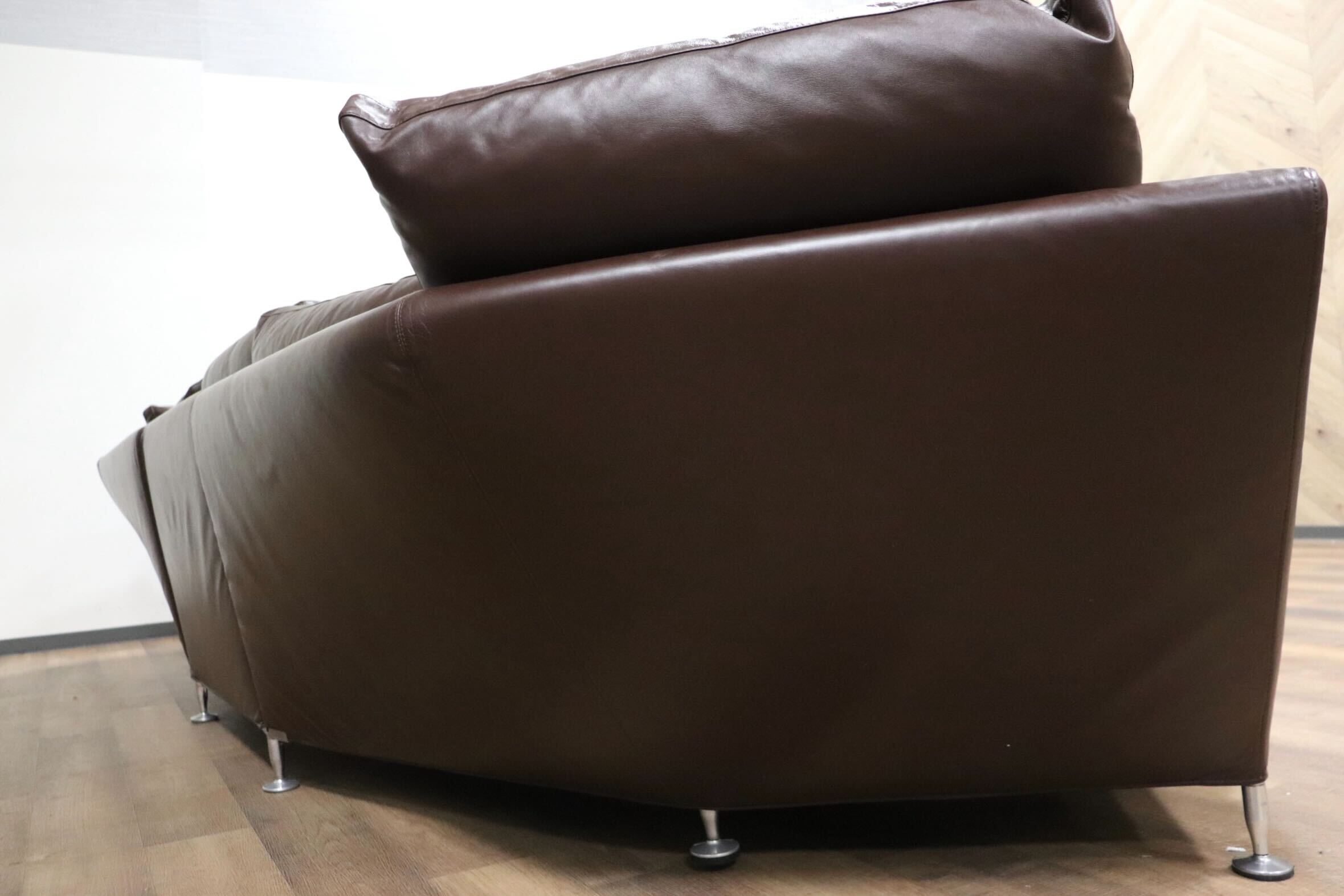 GMHK571○B&B ITALIA HARRY ハリー カウチソファ コーナーソファ ブラウン 総革 Antonio Citterio アントニオ・チッテリオ 約400万