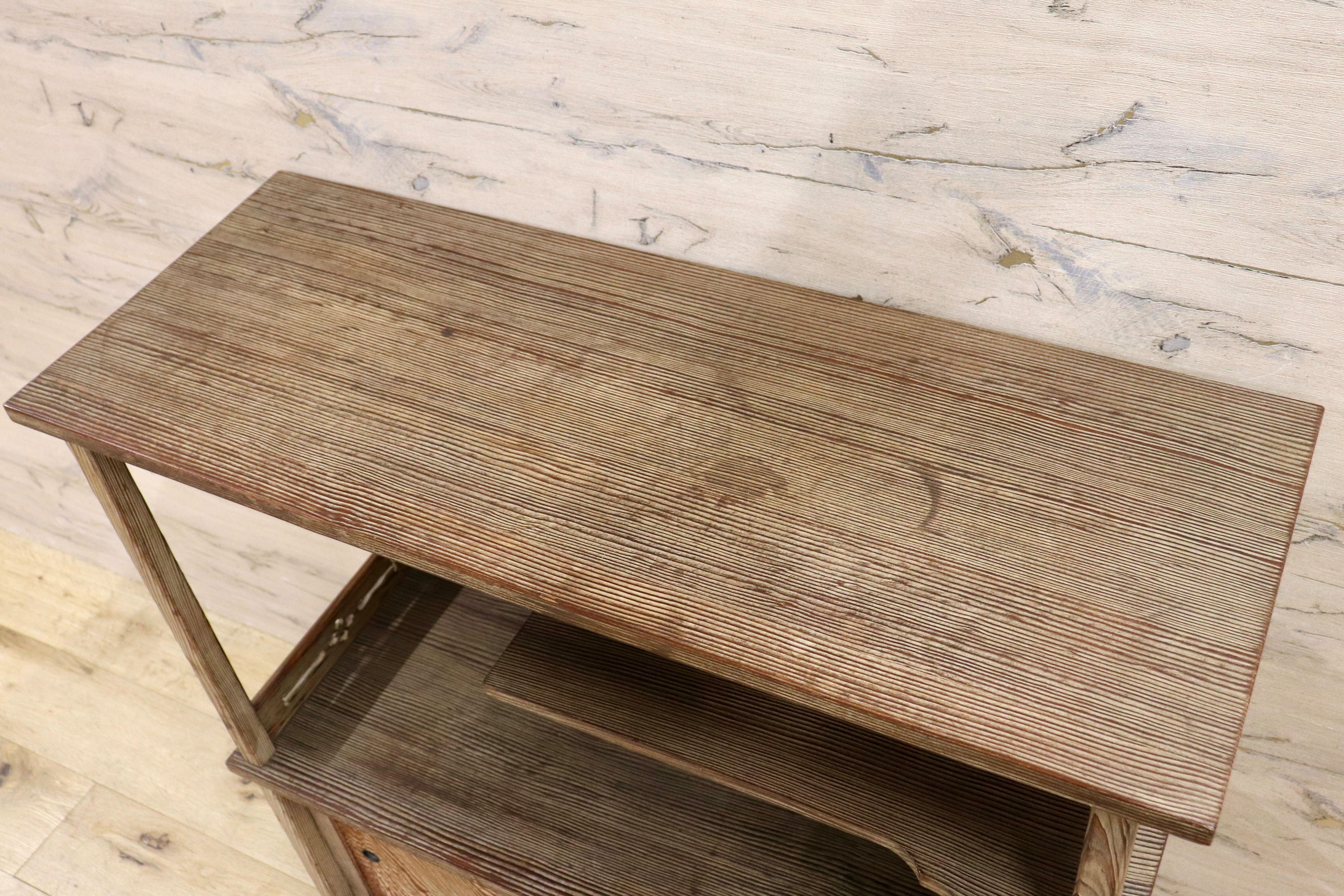 GMIS64○茶棚 茶箪笥 飾り棚 戸棚 無垢 透し彫り 和家具 和室 和モダン 古道具 古民家 アンティーク ヴィンテージ レトロ