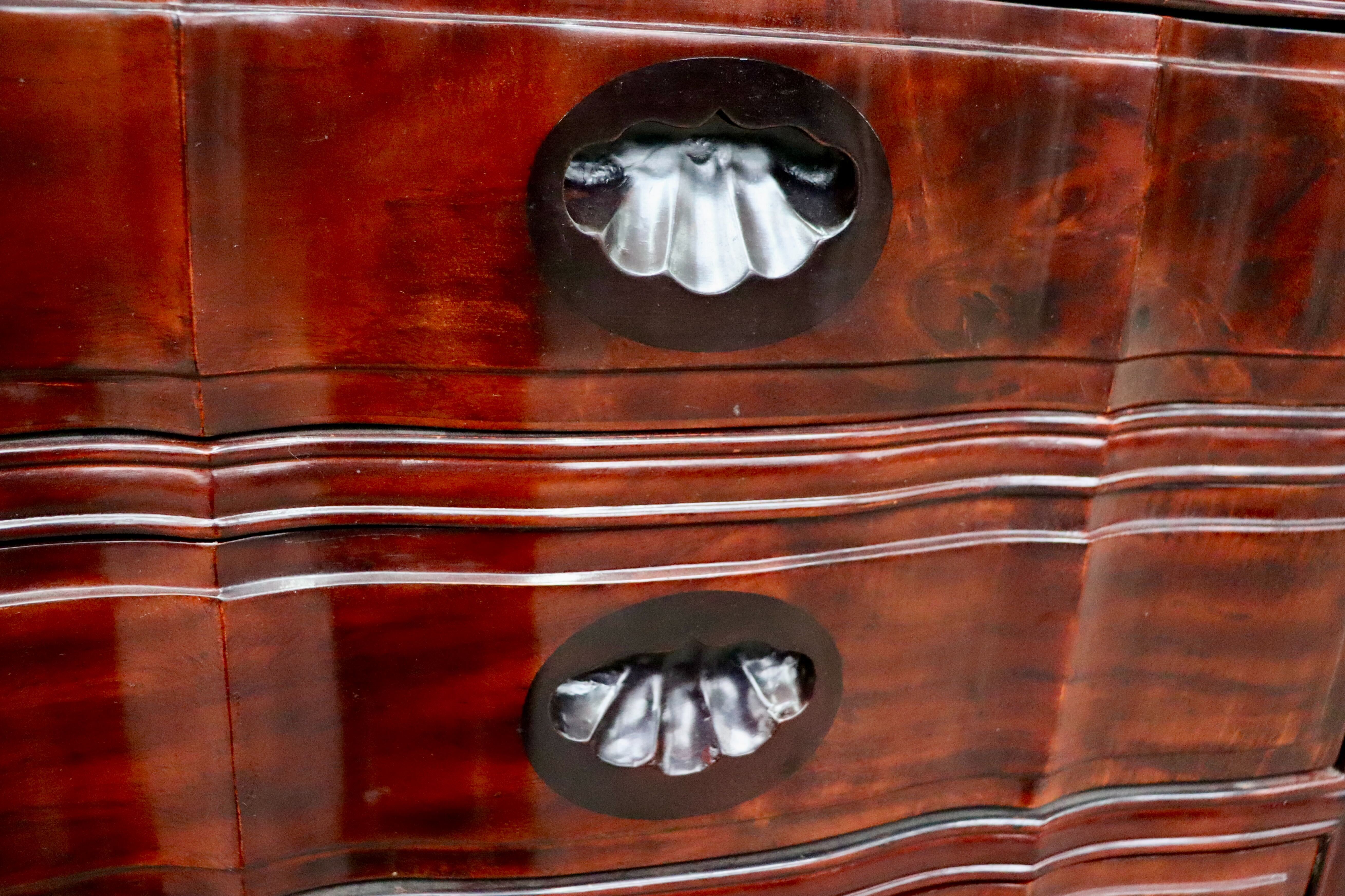 GMIS511○西洋 5段チェスト サイドチェスト 花梨 彫刻 引き出し 猫脚 収納家具 木製 ヨーロピアン クラシック レトロ