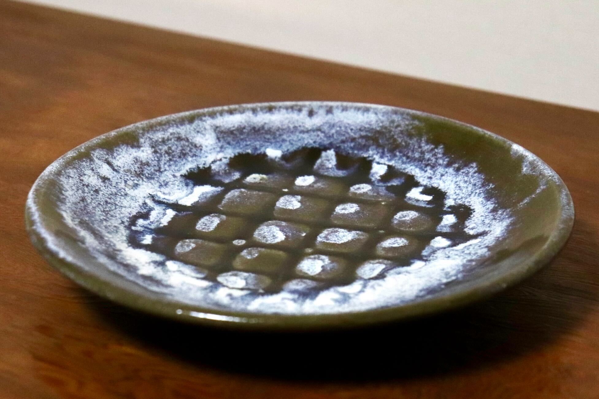 GMIO462A○千代市陶房 清水千代市 丹波焼 6寸皿 陶器 伝統工芸 未使用