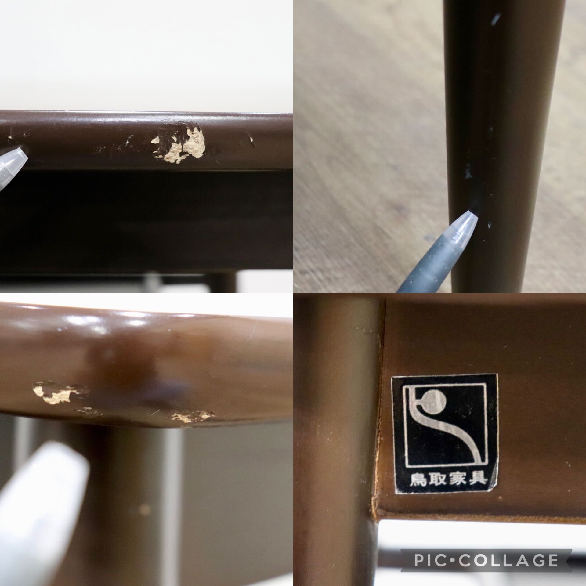 GMHH430○鳥取家具 サイドテーブル 机 コーヒーテーブル ミニーブル 飾り棚 花台 アンティーク ヴィンテージ 木製 昭和レトロ